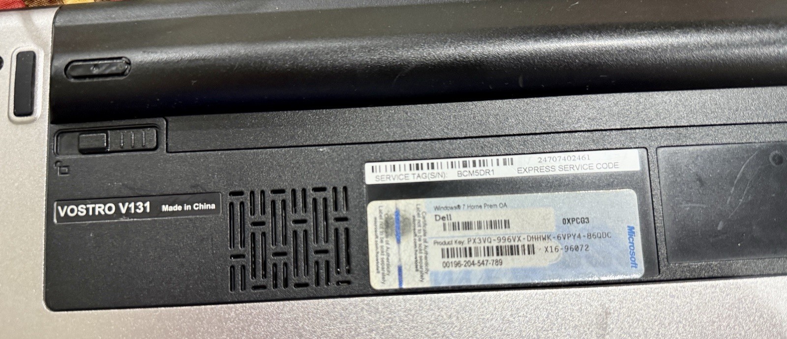 Dell Vostro V131 Core i3-2330M 2.2GHz 8GB RAM 250GB HDD