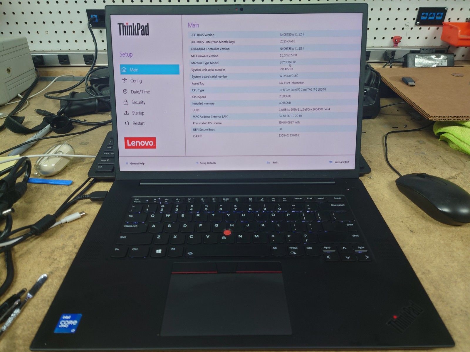 Lenovo ThinkPad P1 Gen 4 16″ WQXGA i7-11850H 40GB RAM 1TB SSD RTX 3070