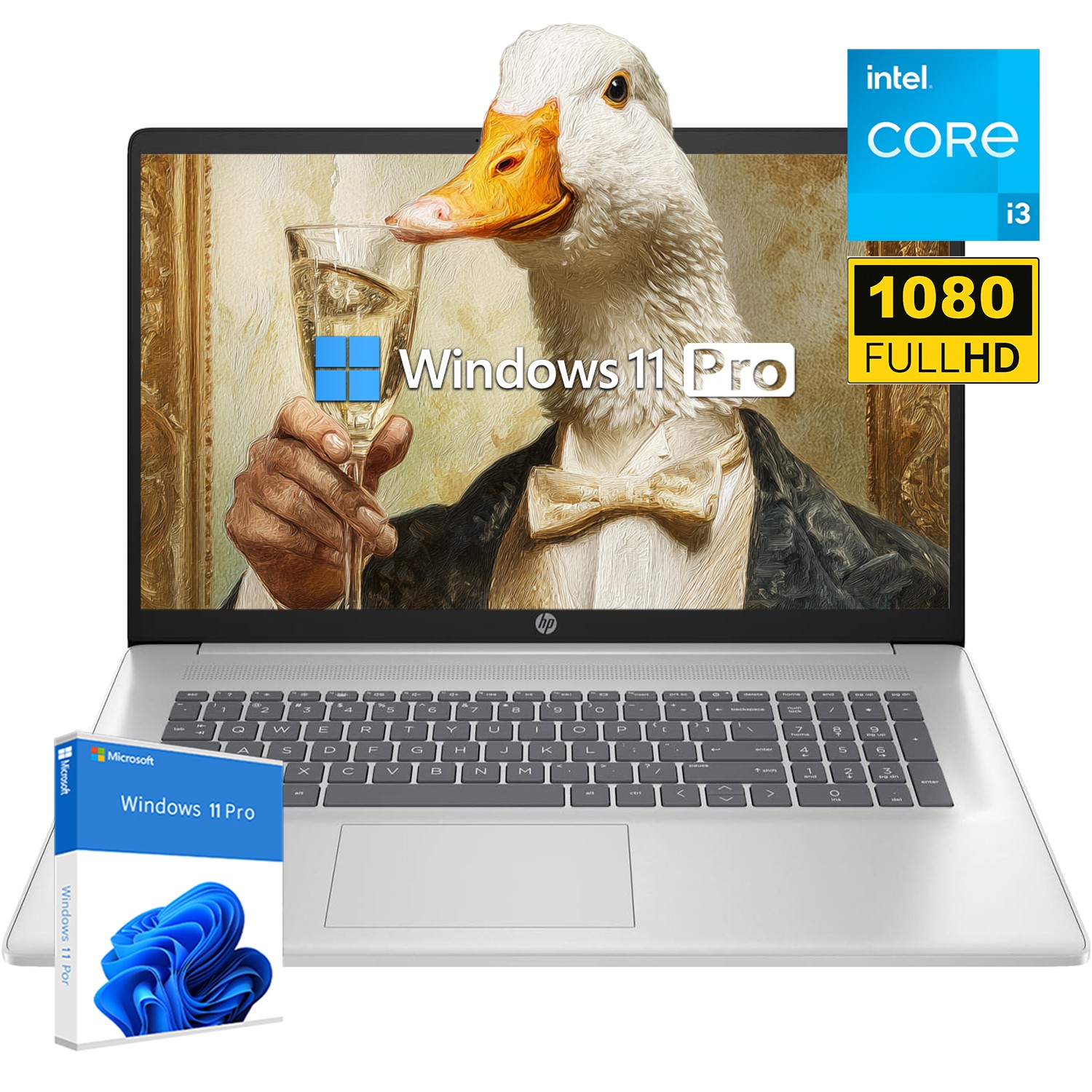 HP Business Laptop 17.3″ 8 core Intel Core i3 N305 UpTo 32GB RAM 4TB SSD Win Pro