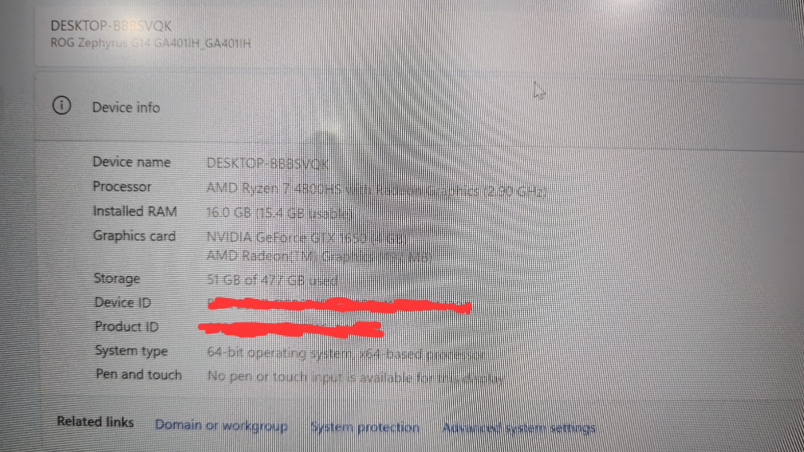 ASUS ROG Zephyrus G14 16 GB, 512GB NVIDIA GeForce GTX 1650 10/10 Condition