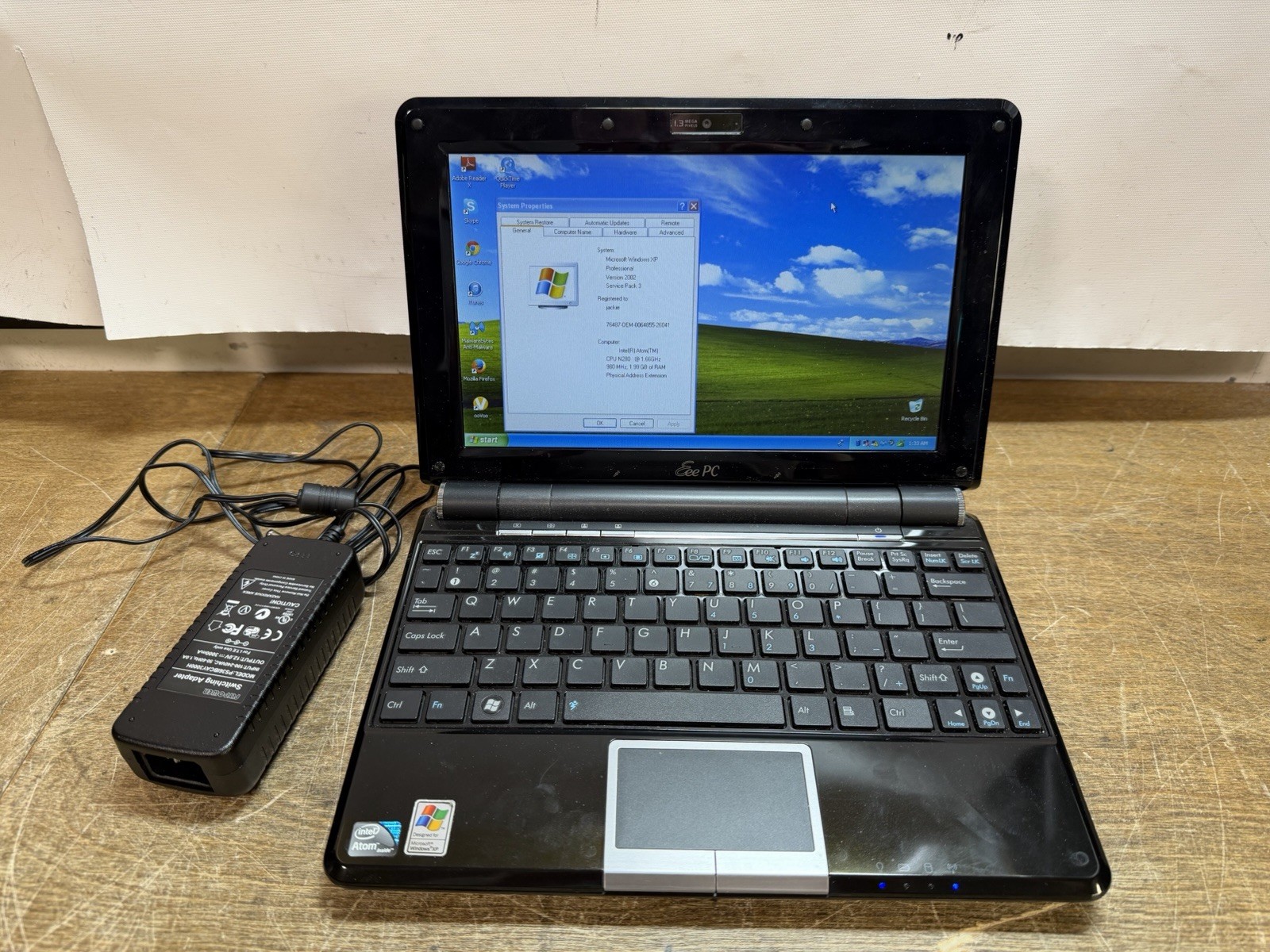 ASUS EEE PC 1000HE WINDOWS XP PRO NETBOOK WORKS