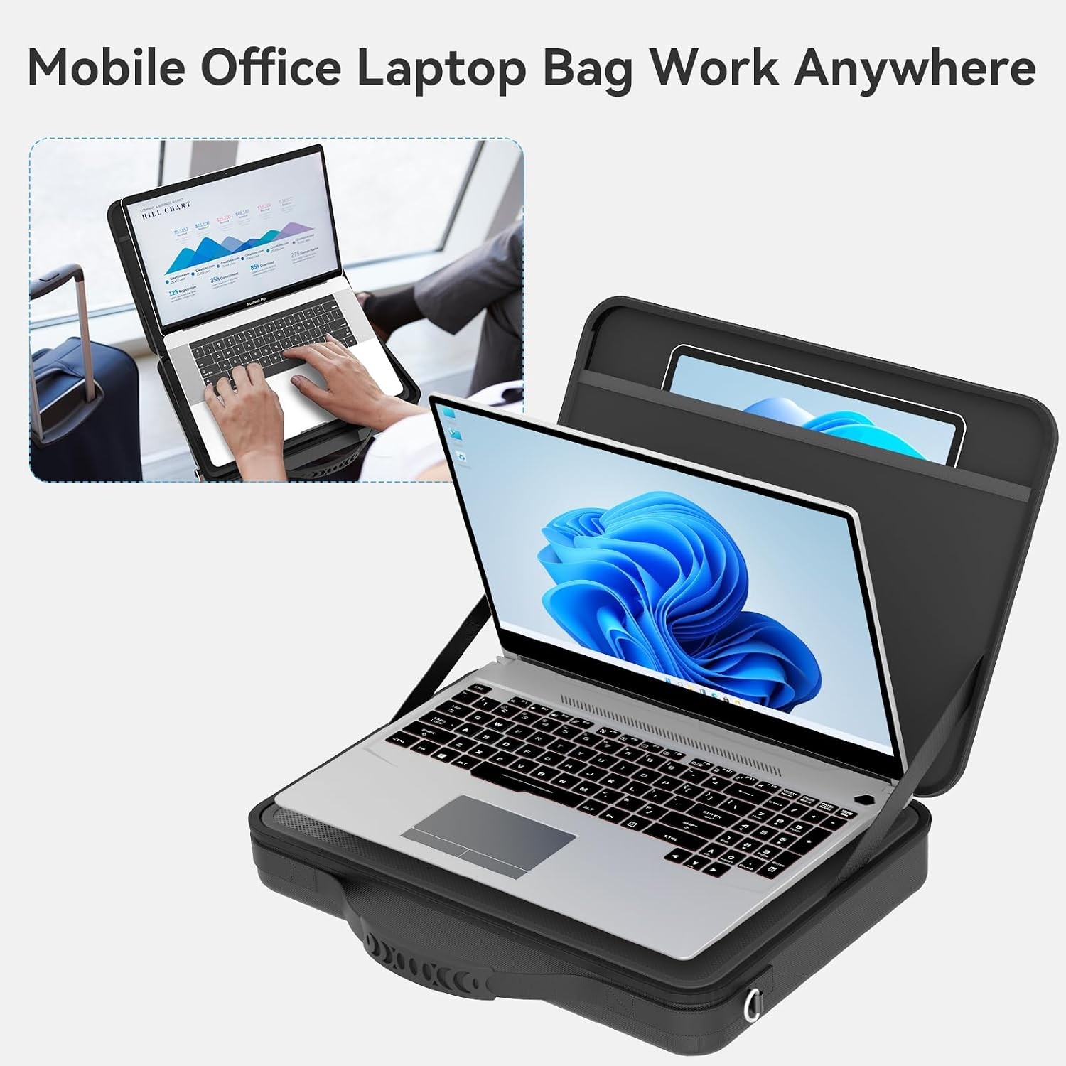 Laptop Shoulder Case with Handle for 16 inch HP OmniBook 7 Flip/X Flip Next Gen