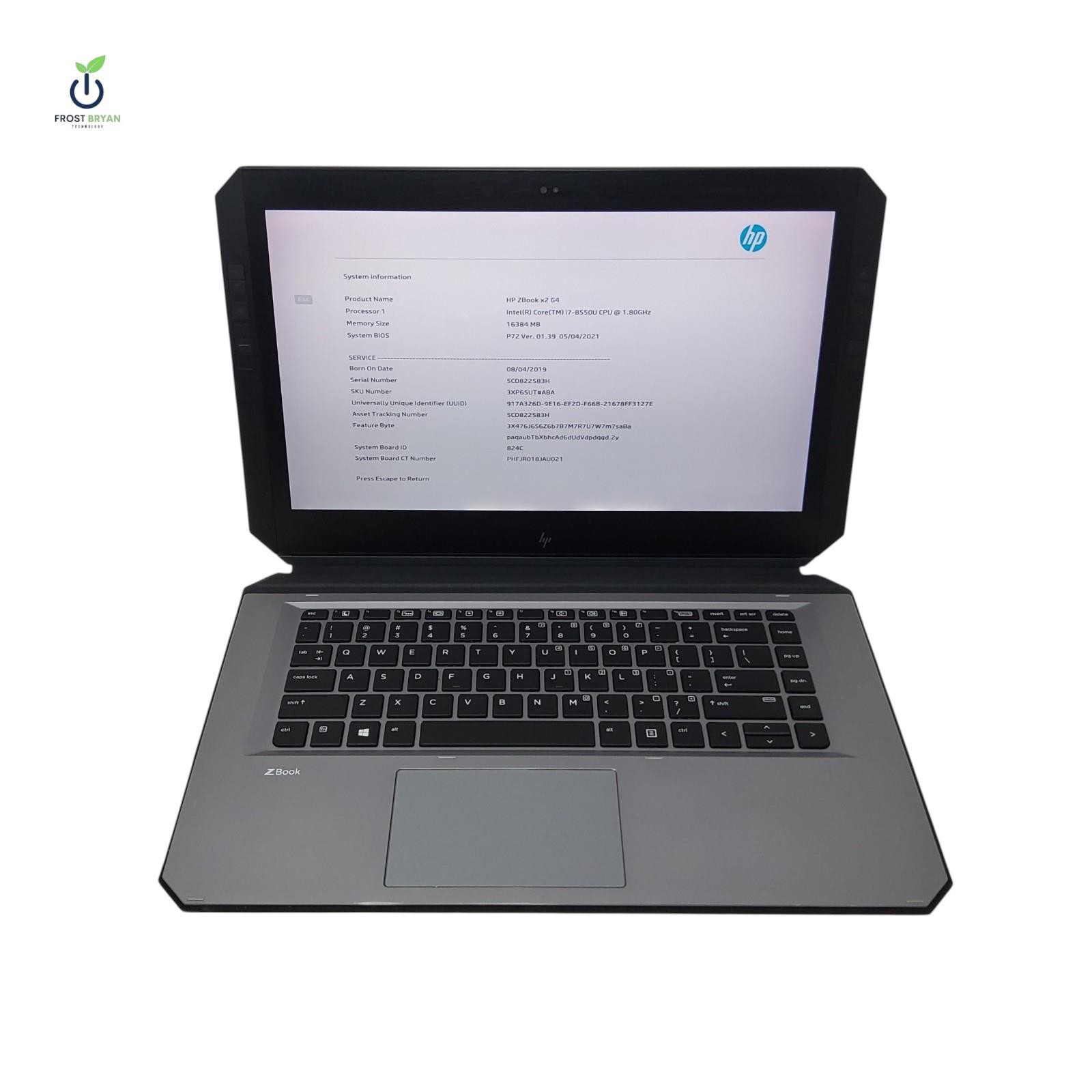 HP ZBook x2 G4 Laptop i7-8550U@1.80GHz 16 GB 256 GB No OS Grade C [READ]
