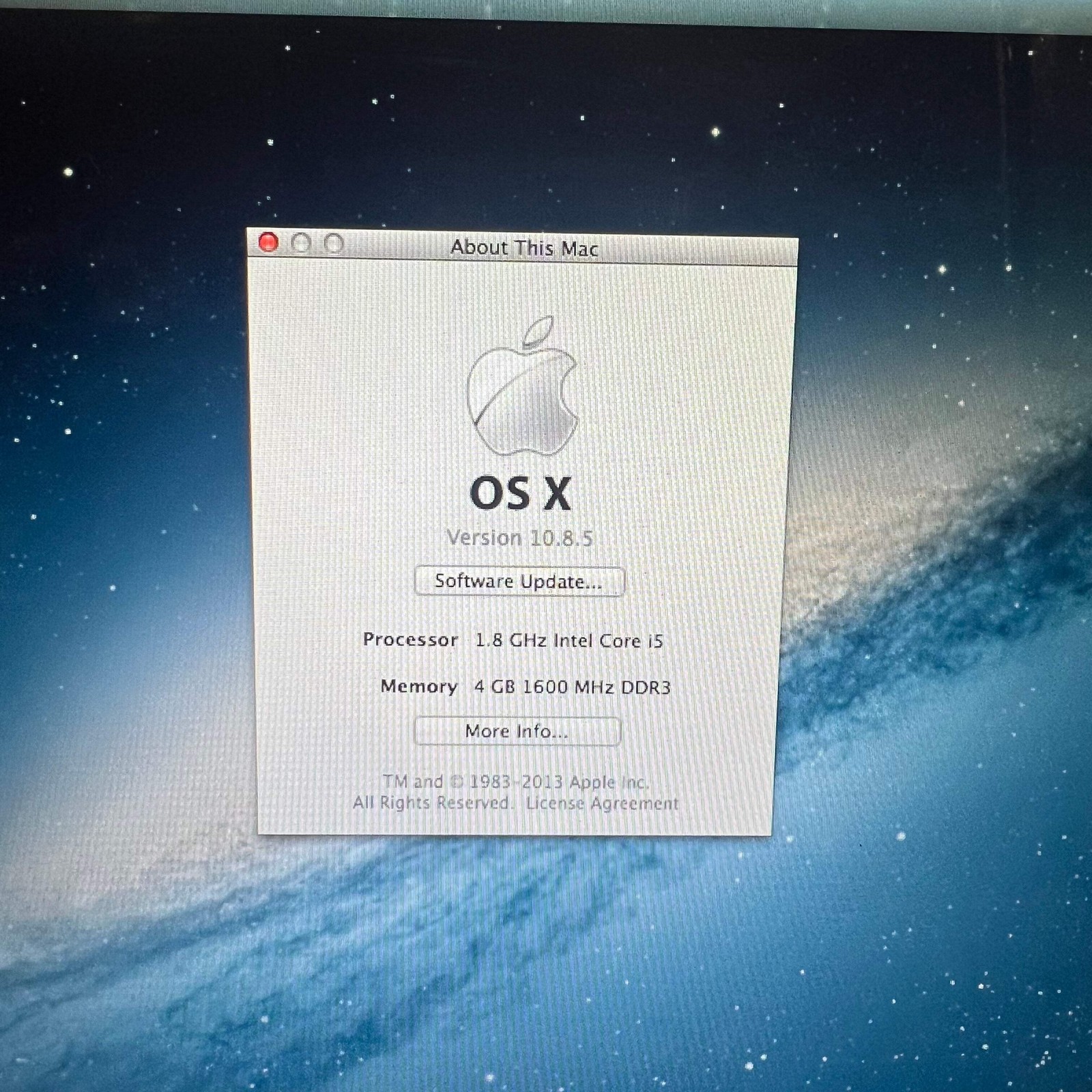 Apple MacBook Air 13-inch A1466 2012 Core i5 4GB 128GB Used Laptop