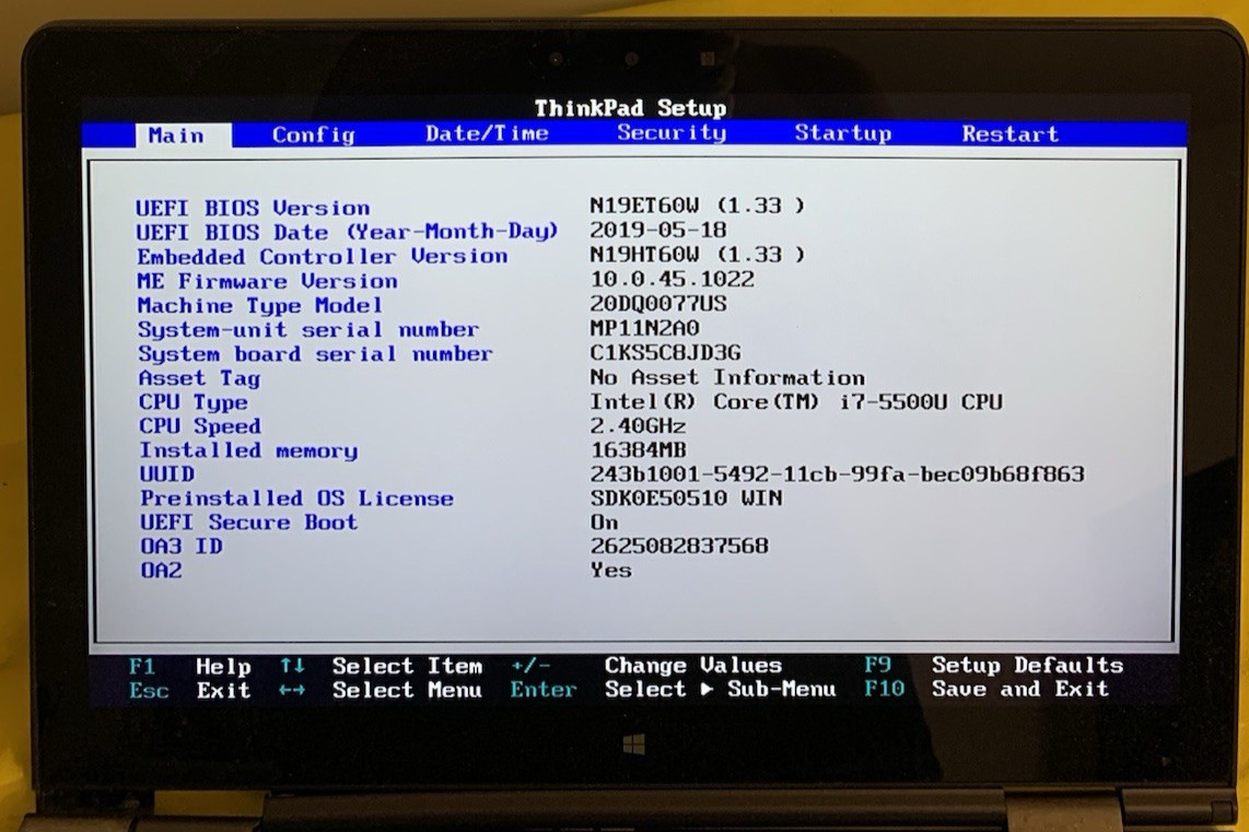 Lenovo Thinkpad Yoga 15 Convertible Laptop Core i7-5500U 16GB 256GB TOUCH -PARTS
