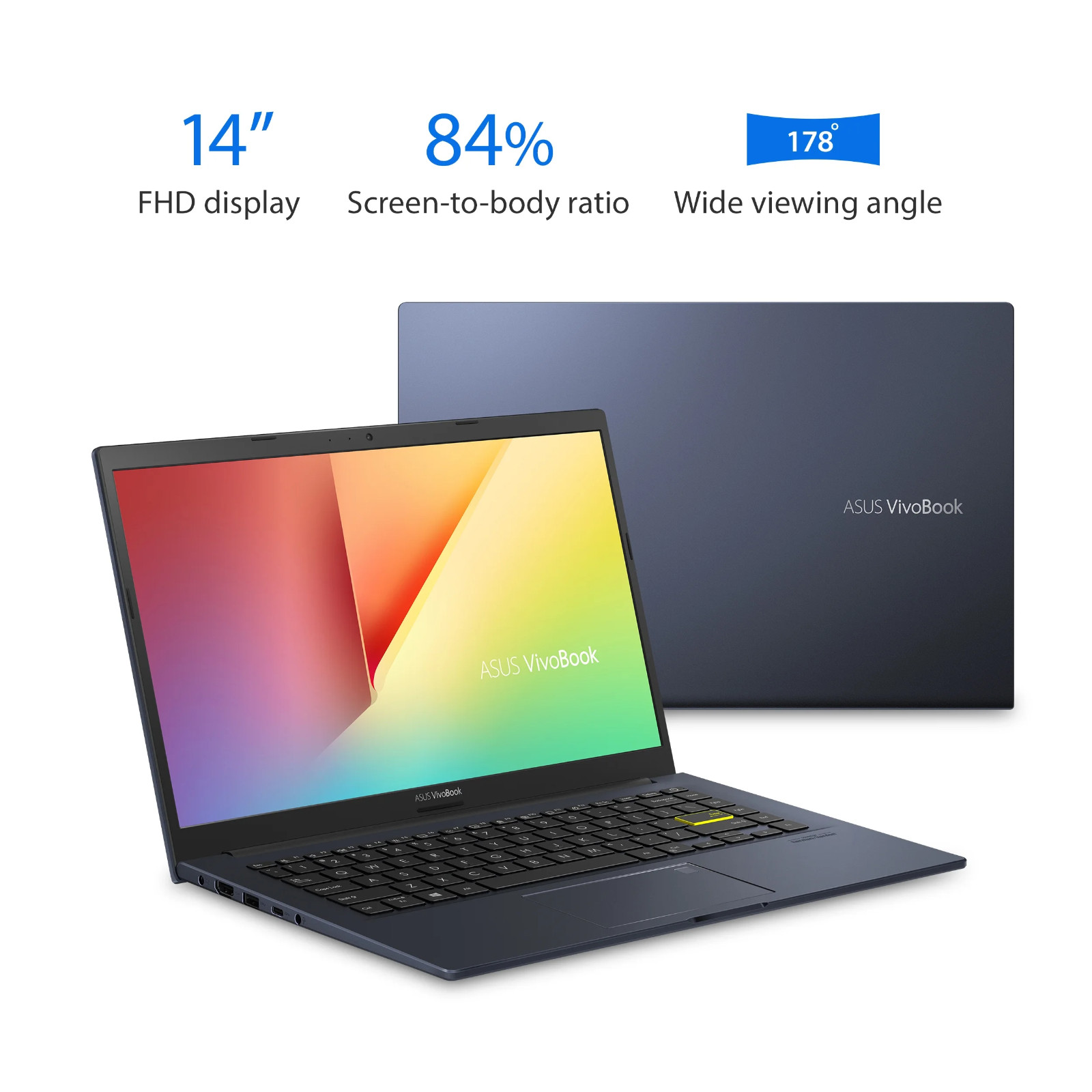 ASUS VivoBook Laptop 14″ Office 2024 AMD Ryzen 5 8GB RAM & 256GB SSD Backlit Pro