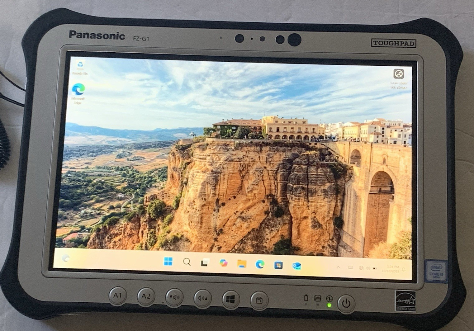 Panasonic Toughpad 256gb SSD FZ-G1 i5-5300 2.3GHz 8GB W11 Strap ~890 HOURS