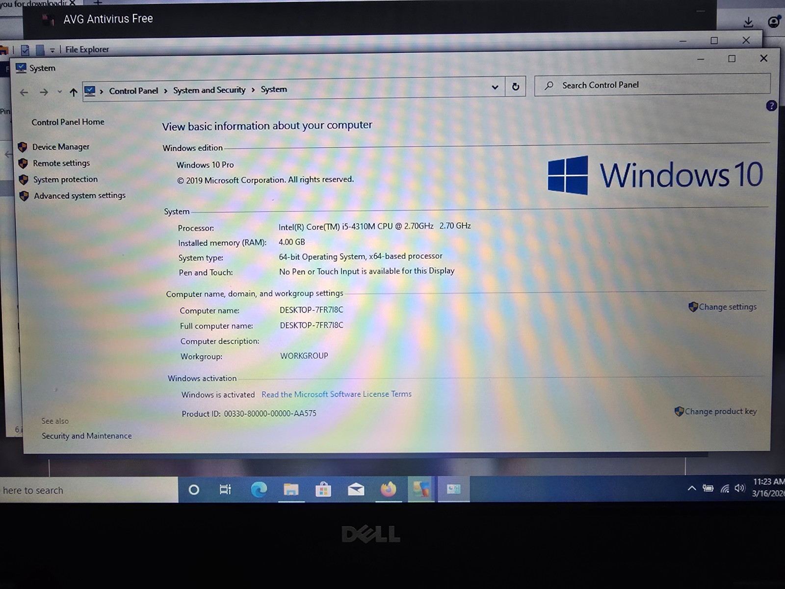 Dell Latitude E6440 14″ HD (Intel Core i5-4310M, 4GB RAM, 320GB HDD) Laptop W10