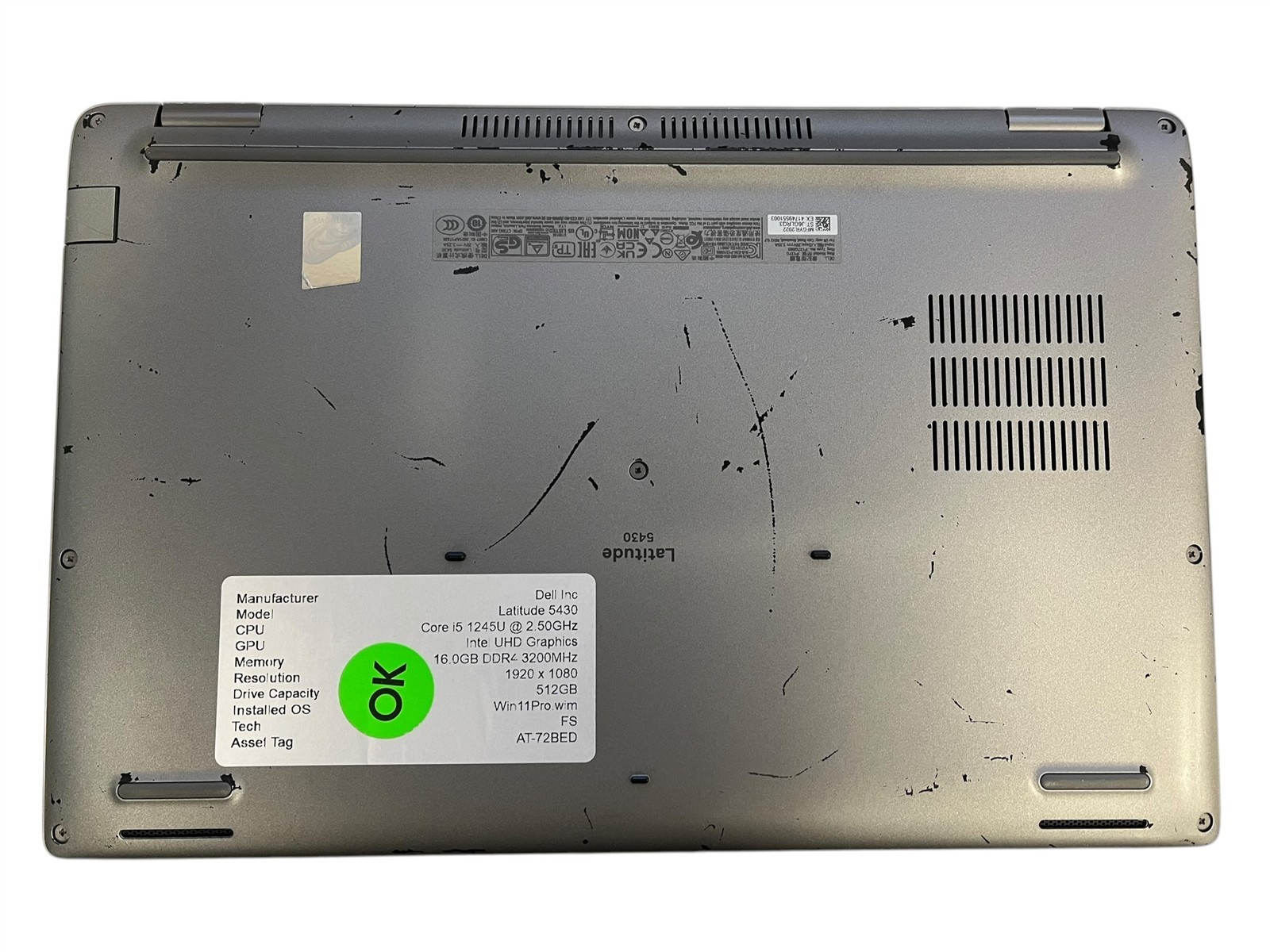 Dell Latitude 5430 i5-1245U 2.5GHz 16GB DDR4 512GB SSD WIN 11 PRO 14″ Laptop PC