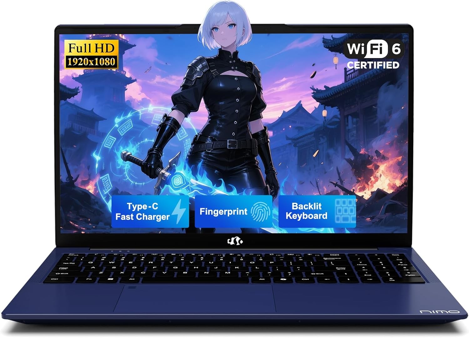 NIMO 15.6″ FHD Student Laptop Computer, Intel Pentium N150 16GB RAM 512GB SSD