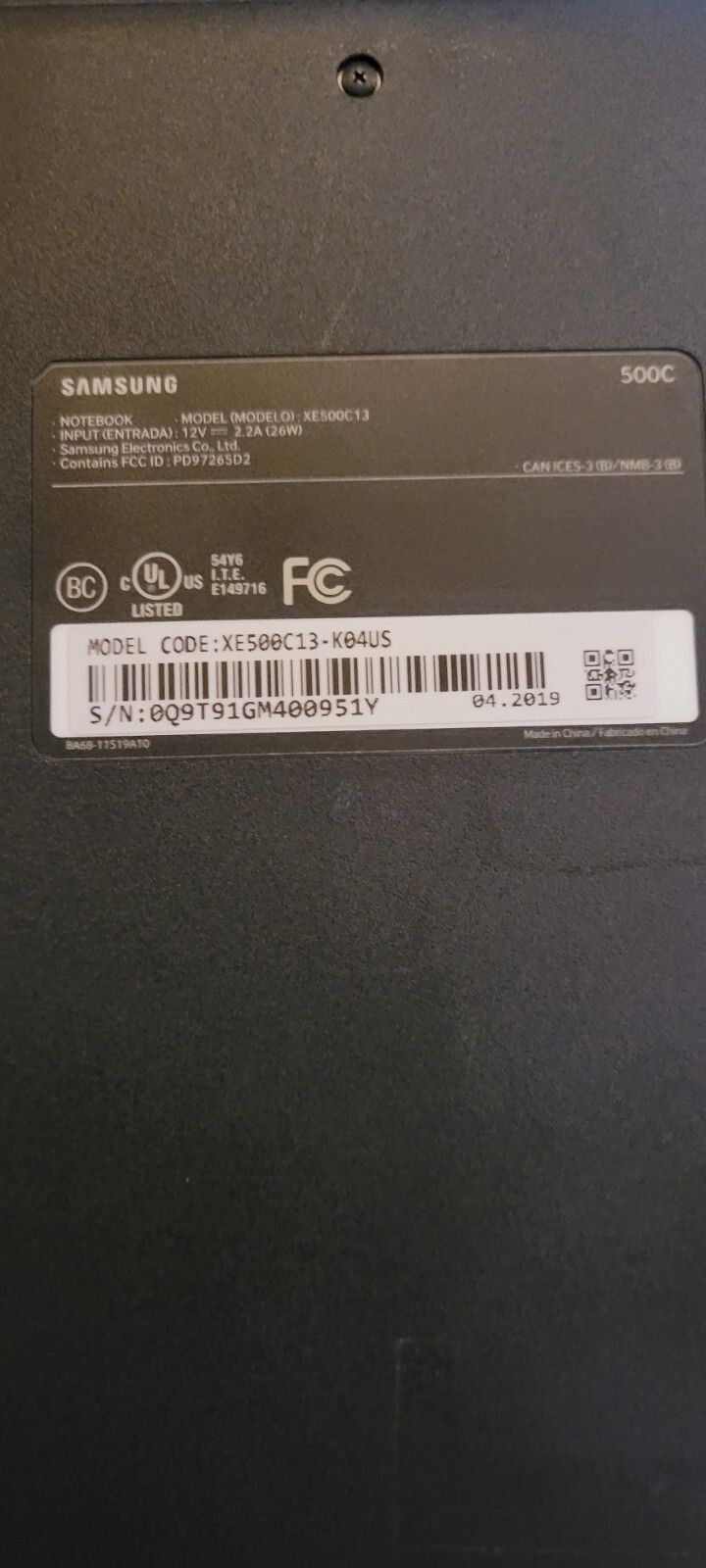 Samsung Chromebook 3 XE500C13 11.6in. (16GB, Intel Celeron N, 2.48GHz, 2GB)…