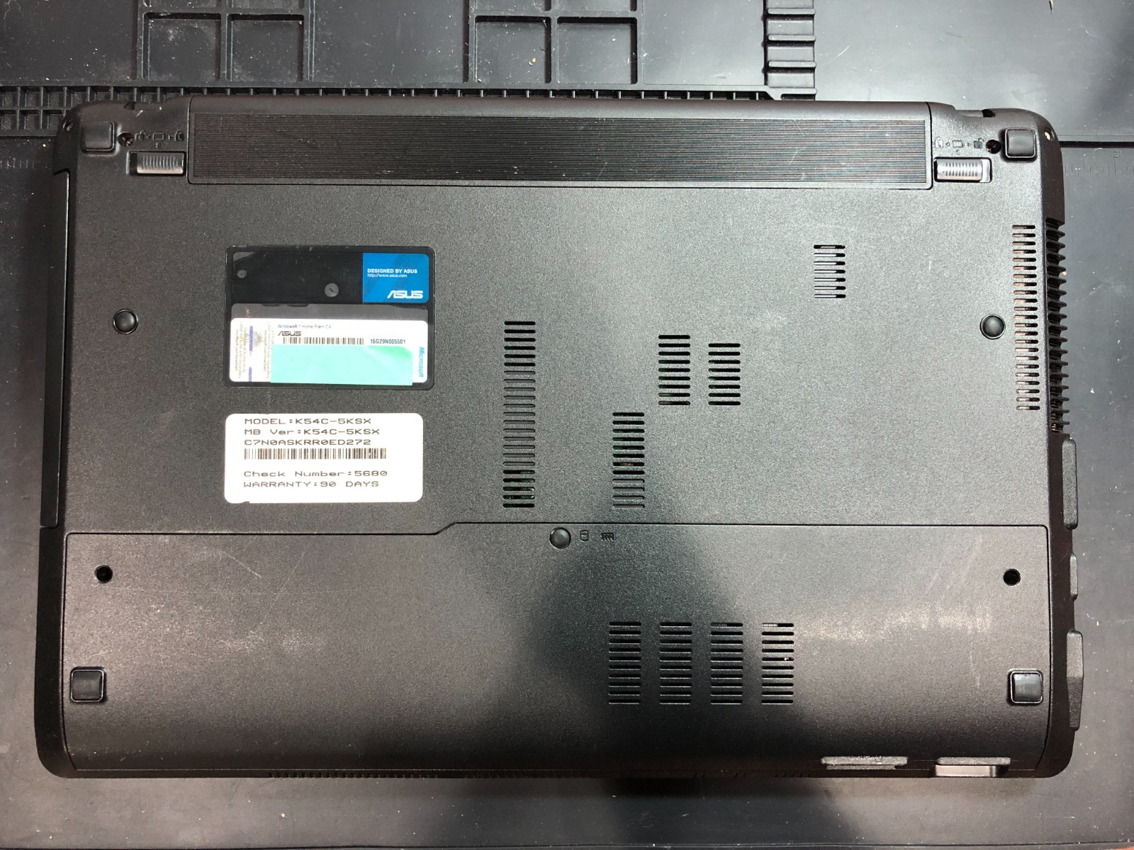 Asus K54C-5KSX 15.6″ Laptop, Intel i3-2350M, 4GB DDR3, No HDD, No OS, Used