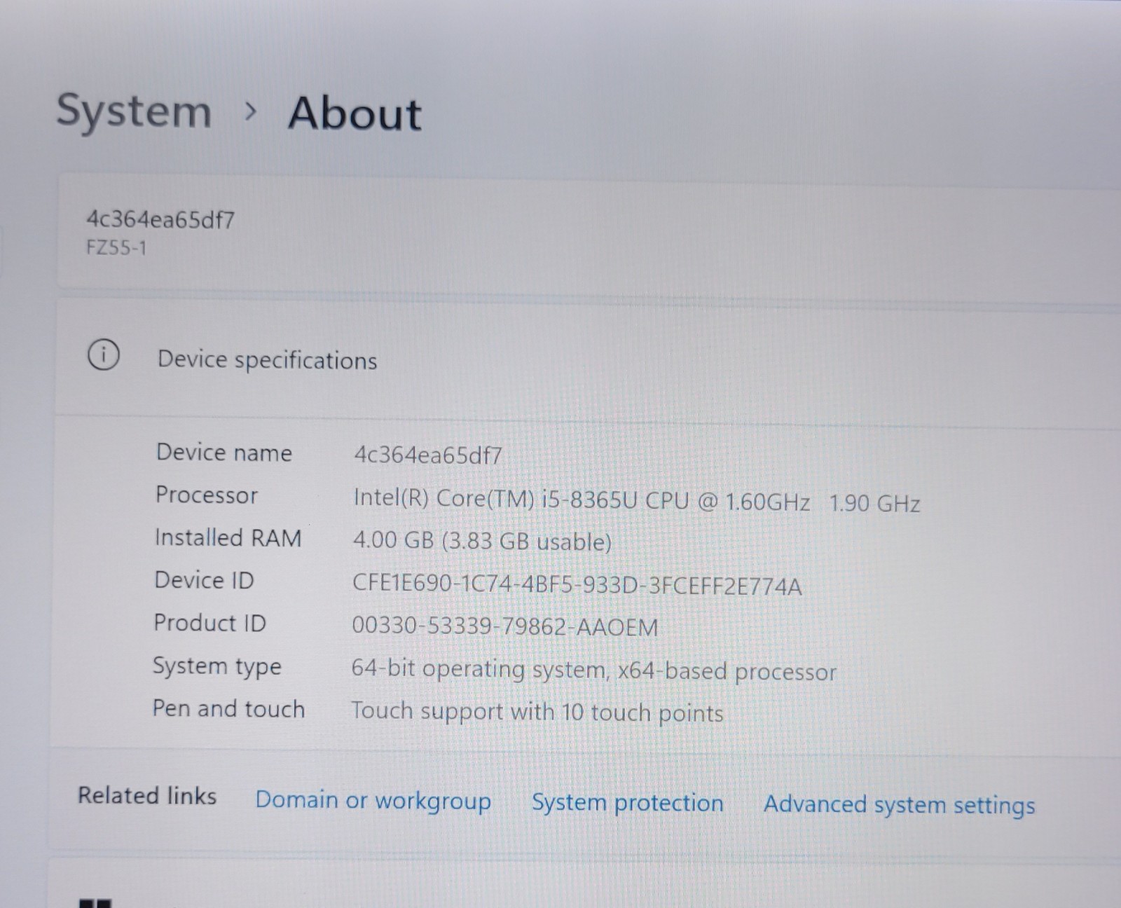 Pansonic Toughbook FZ-55 MK1 (Core i5 120GB 4GB)