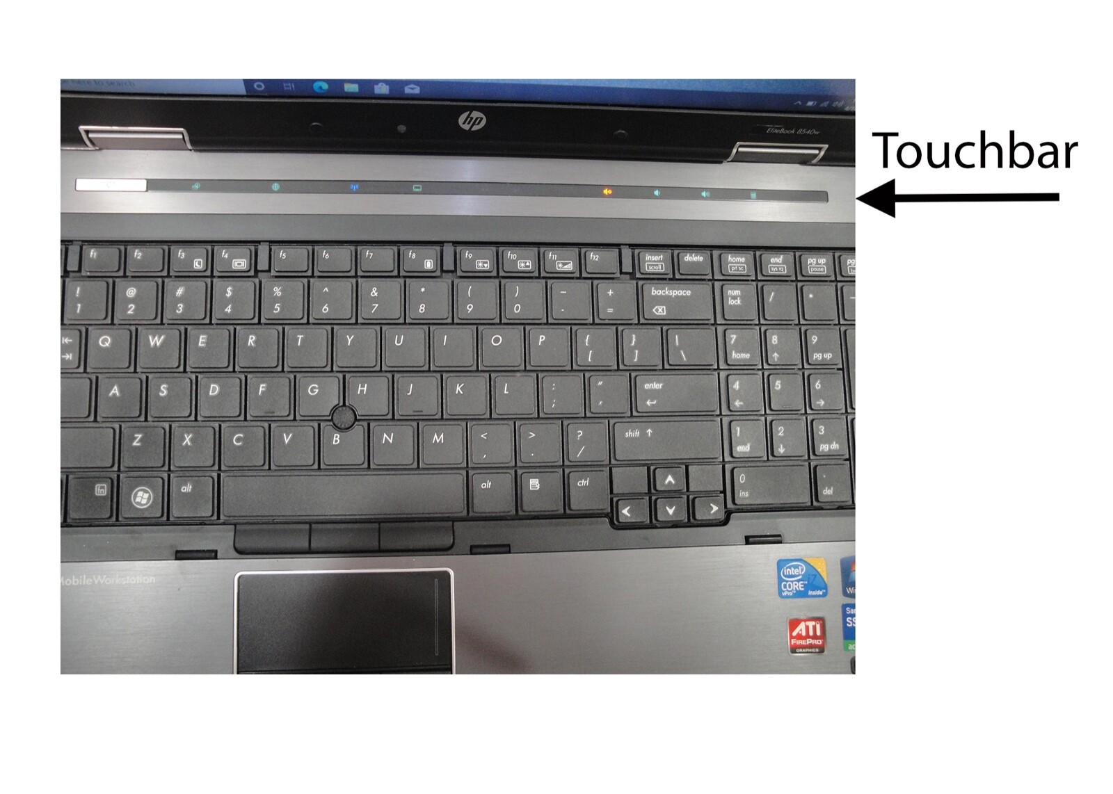 HP EliteBook 8540W Core i7 Quad 1.87 8GB 256Gb SSD Radeon M5800 DVD FHD Win10