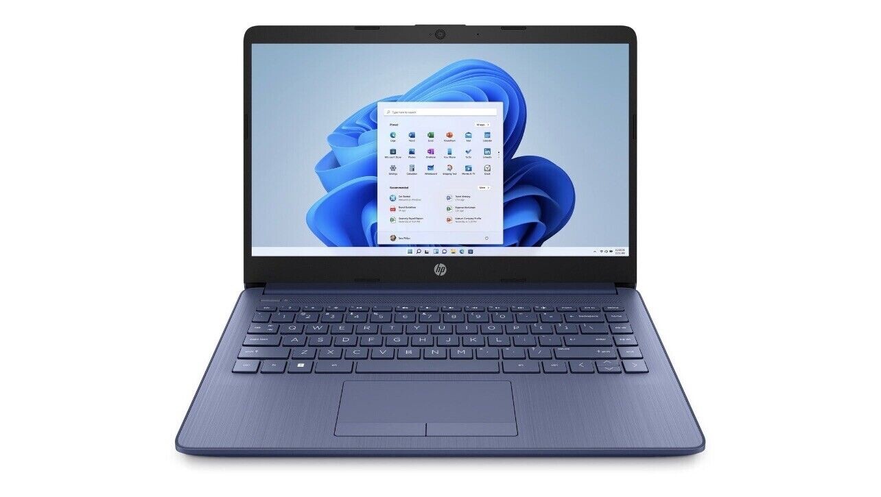 HP Stream 14″ Laptop, Intel Celeron N4120, 4GB RAM, 64GBeMMC, Blue, Windows 11