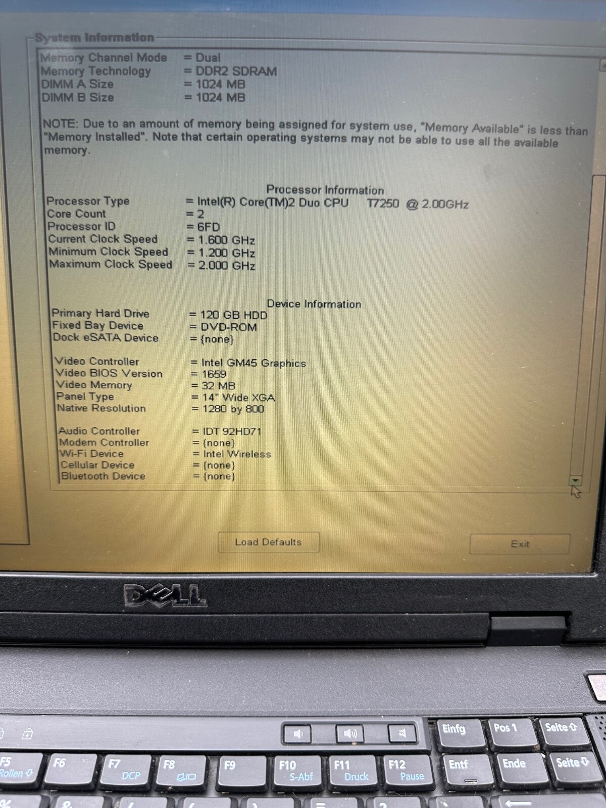 Dell Latitude E5400 P8600 2.0 GHz 2 GB without HDD, Wi-Fi Cardr. Gig.LAN Firew.