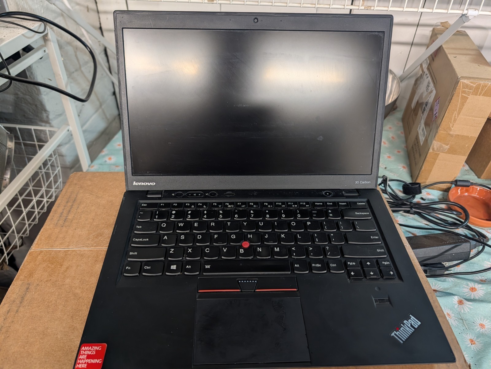 LENOVO THINKPAD X1 CARBON 1st Gen Intel i5-3427U 4GB RAM WORKS but NO Battery