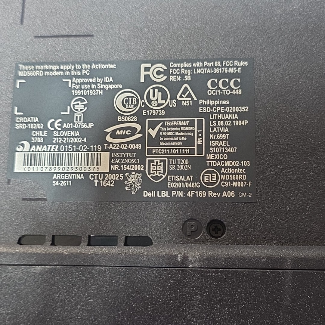 Dell Inspiron 2650 Pentium 4 Windows XP FOR PARTS / REPAIR AS-IS