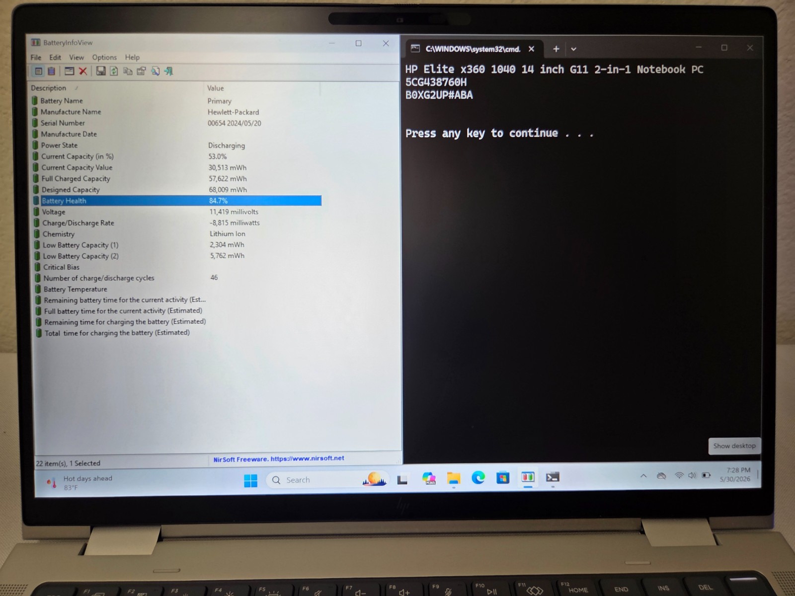 HP Elite x360 1040 G11 14″ – Ultra 7 155H, 16GB RAM, 512GB SSD, WARRANTY