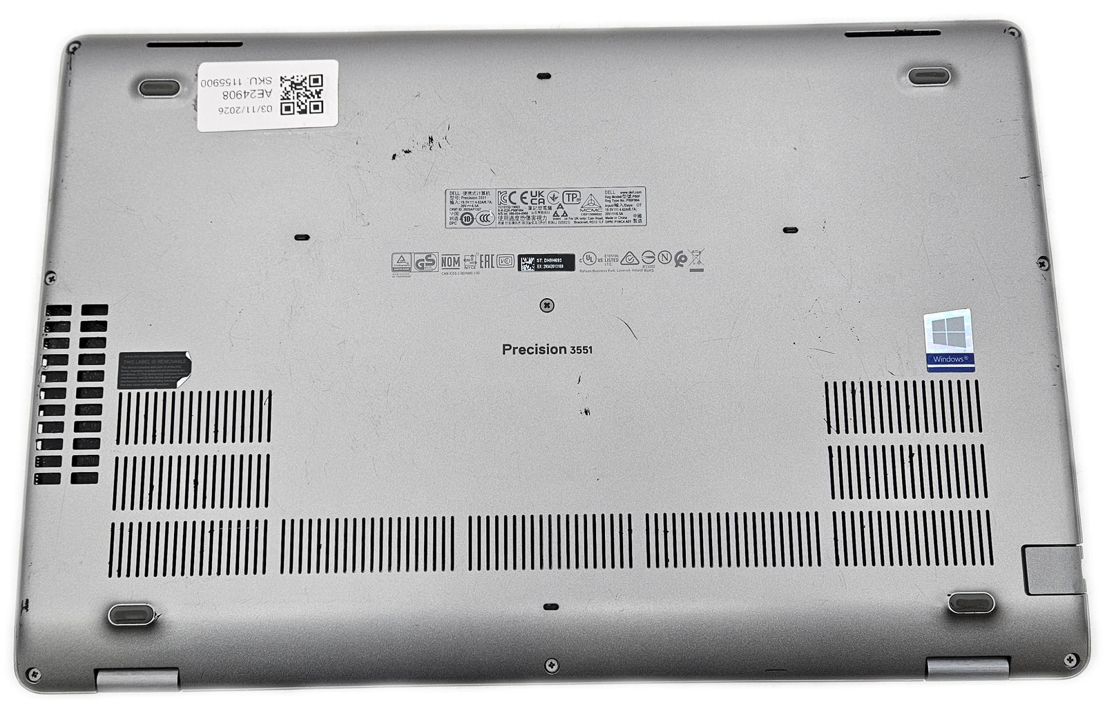 Dell Precision 3551 i5 10 Gen 16GB RAM 256GB SSD Windows 11 Home