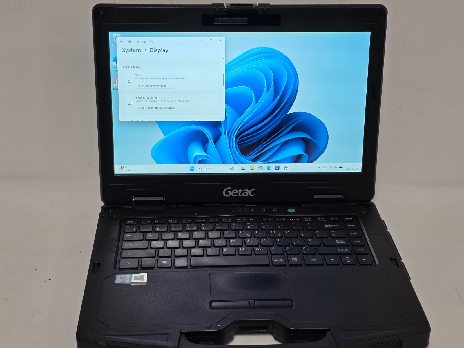GETAC S410 G3 RUGGED LAPTOP 14″ FHD CORE i5-8265U 8GB 256GB SSD HDMI GPS #040