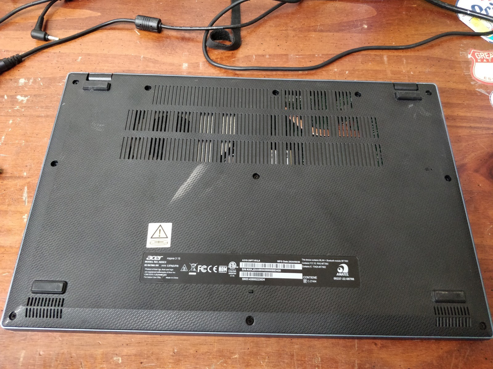 Acer Aspire 3 A315-24PT AMD Ryzen 5-7520U@2.80GHz 8GB RAM NO DRIVE PARTS 8820