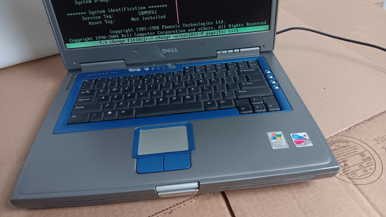 Dell Inspiron 8600 Laptop PM @ 1.60 GHz 1 GB DDR 15.4″ LCD Nvidia GeForce FX5200