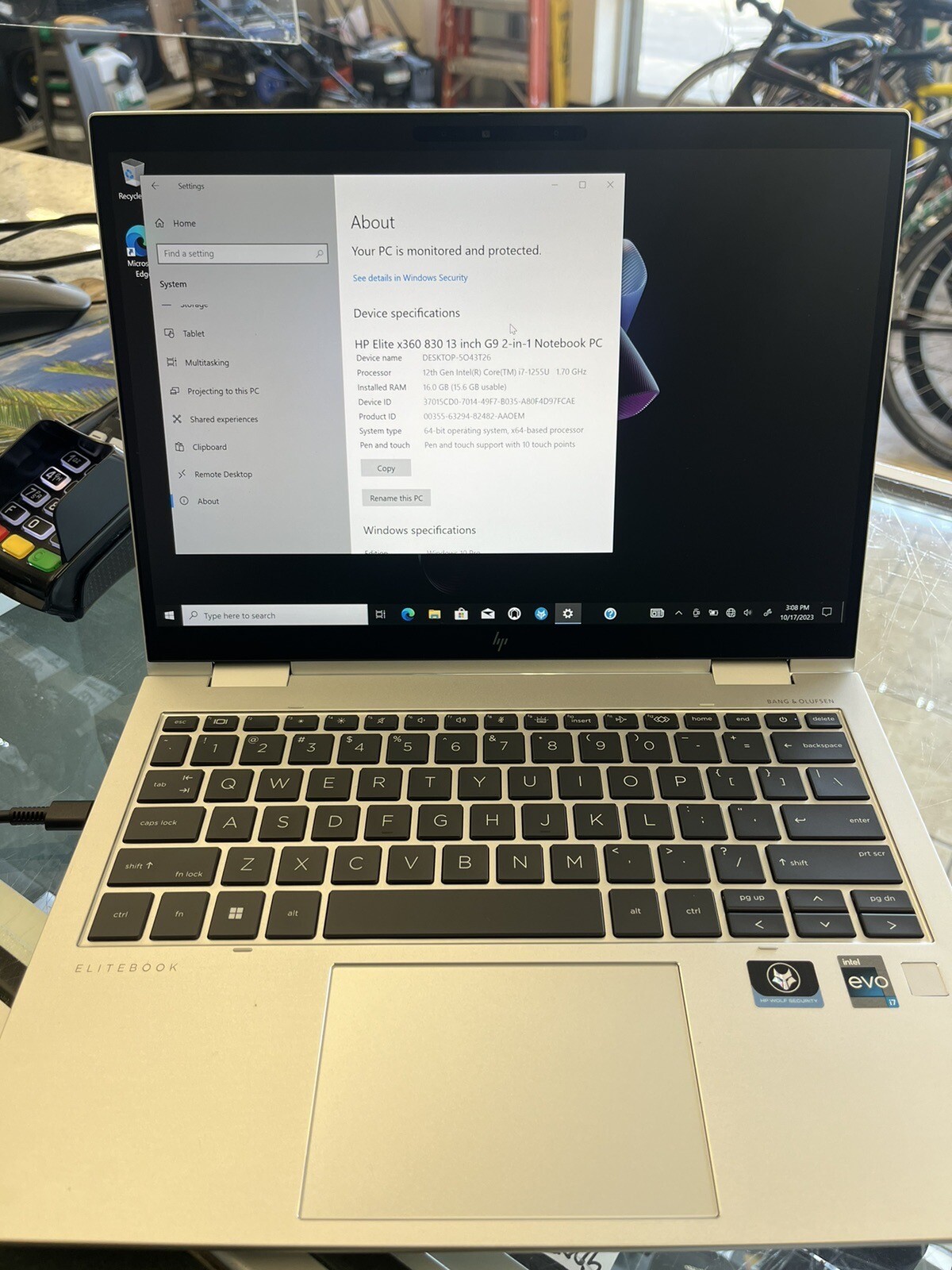 HP Elite X360 830 G9 2-in-1 13.3” TOUCHSCREEN FHD+ i7-1255U 16GB RAM 512GB SSD