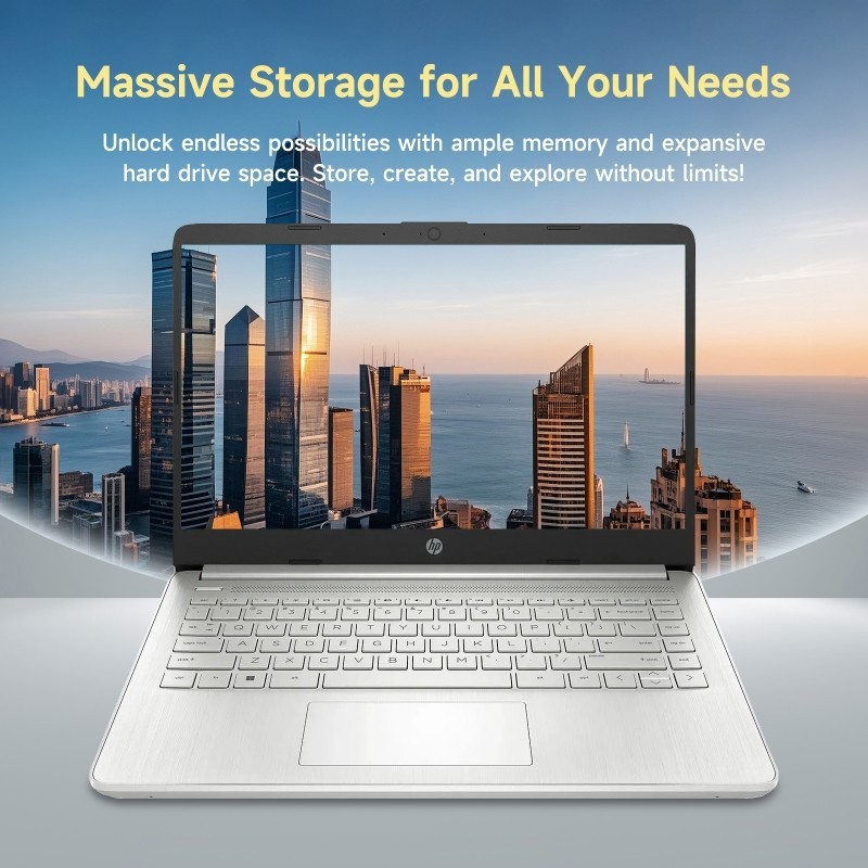 HP 14 Laptop office365 Copilot AI 4-Cores Intel N150 3.6GHz 16GB RAM 256GB Win11