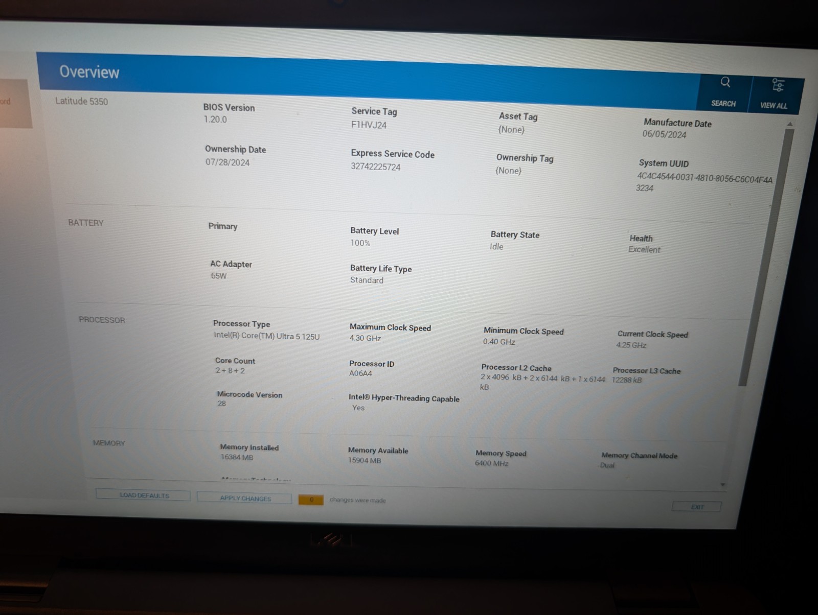 Dell Latitude 5350 13.3″ PC Laptop, Intel Ultra 5 125U, 16GB RAM 256GB – Win10