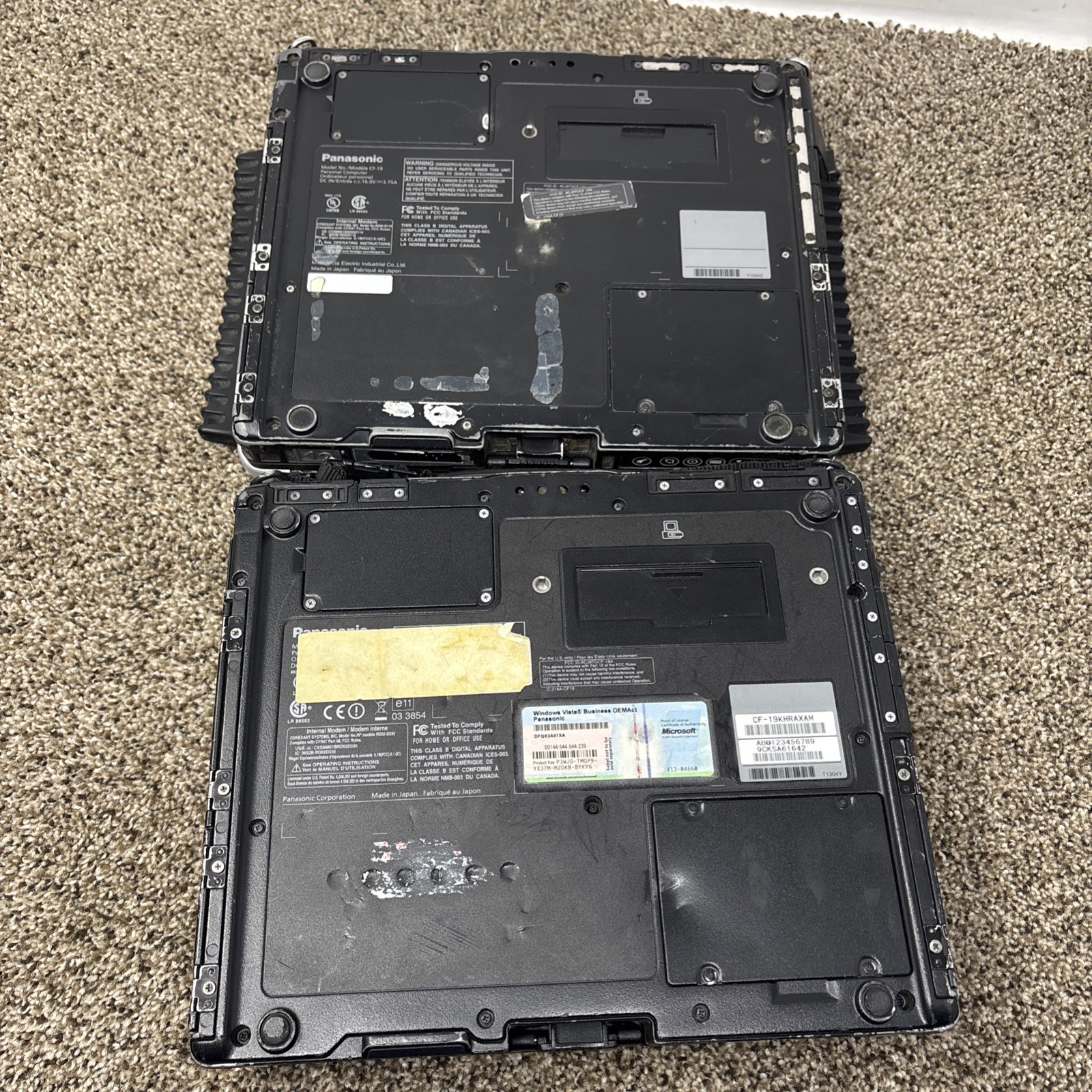 Panasonic Toughbook CF-19 Mk1 LOT OF 2 AS IS FOR PARTS OR REPAIR