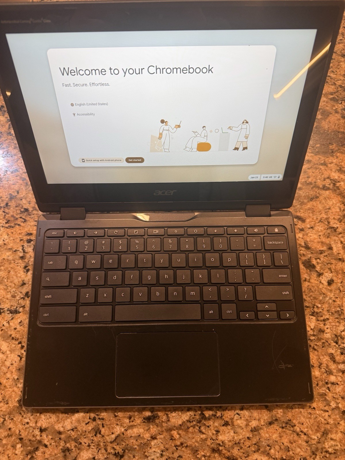 Acer R752T Chromebook 11-inch – Intel Celeron 4GB RAM 32GB With Charger