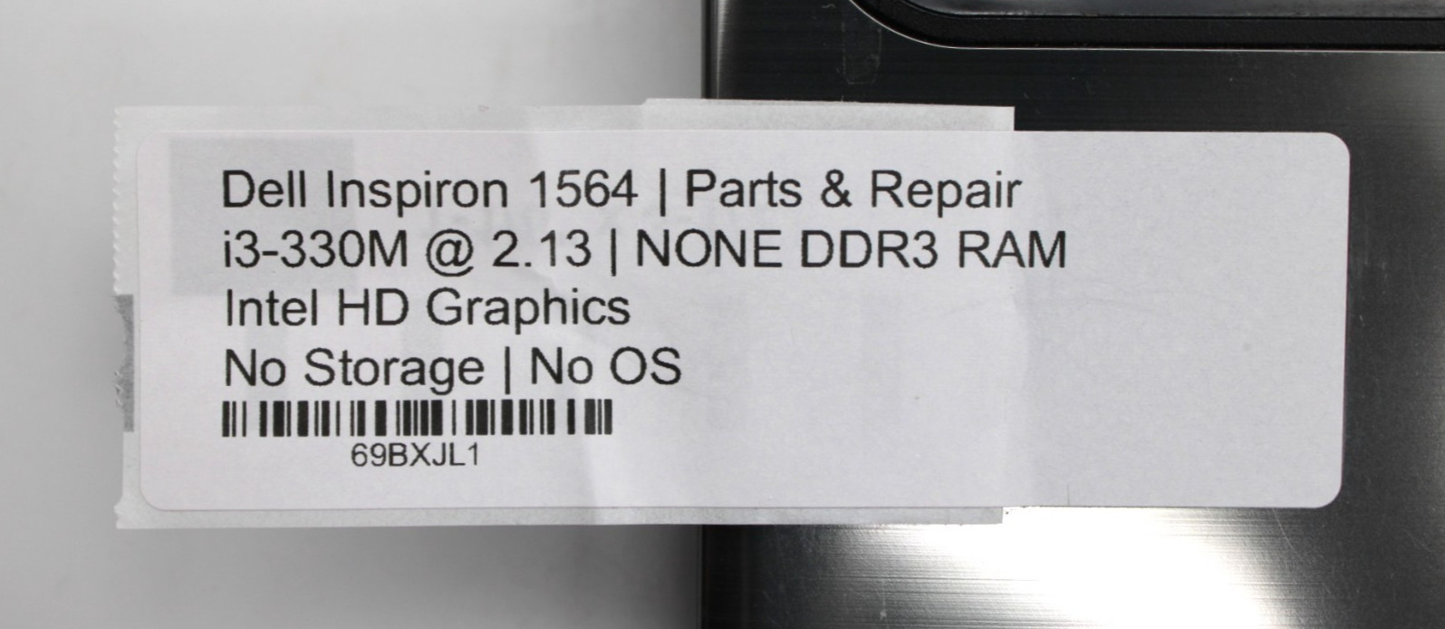 Dell Inspiron 1564 i3-330M@2.13GHz NO RAM STORAGE OR OS *USED/TESTED*