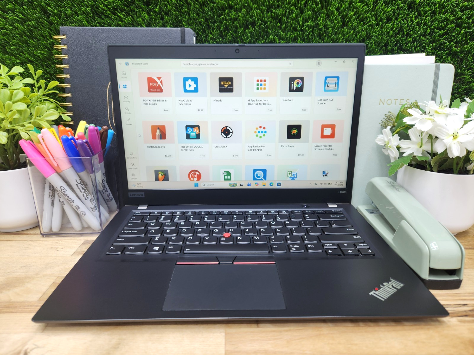 Lenovo ThinkPad T490s FHD Touchscreen i7-8665U 16GB 256GB SSD Windows 11 Pro ~