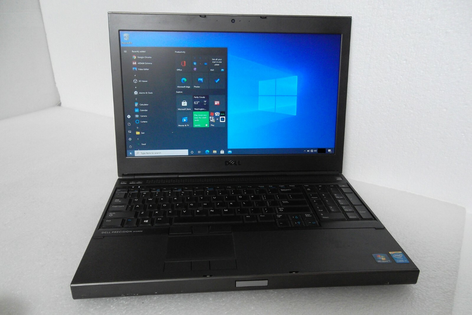 Dell Precision M4800 Intel i7-4610 3.0GHz 16GB Wi-Fi BT 1080p DVDRW 750GB Webcam