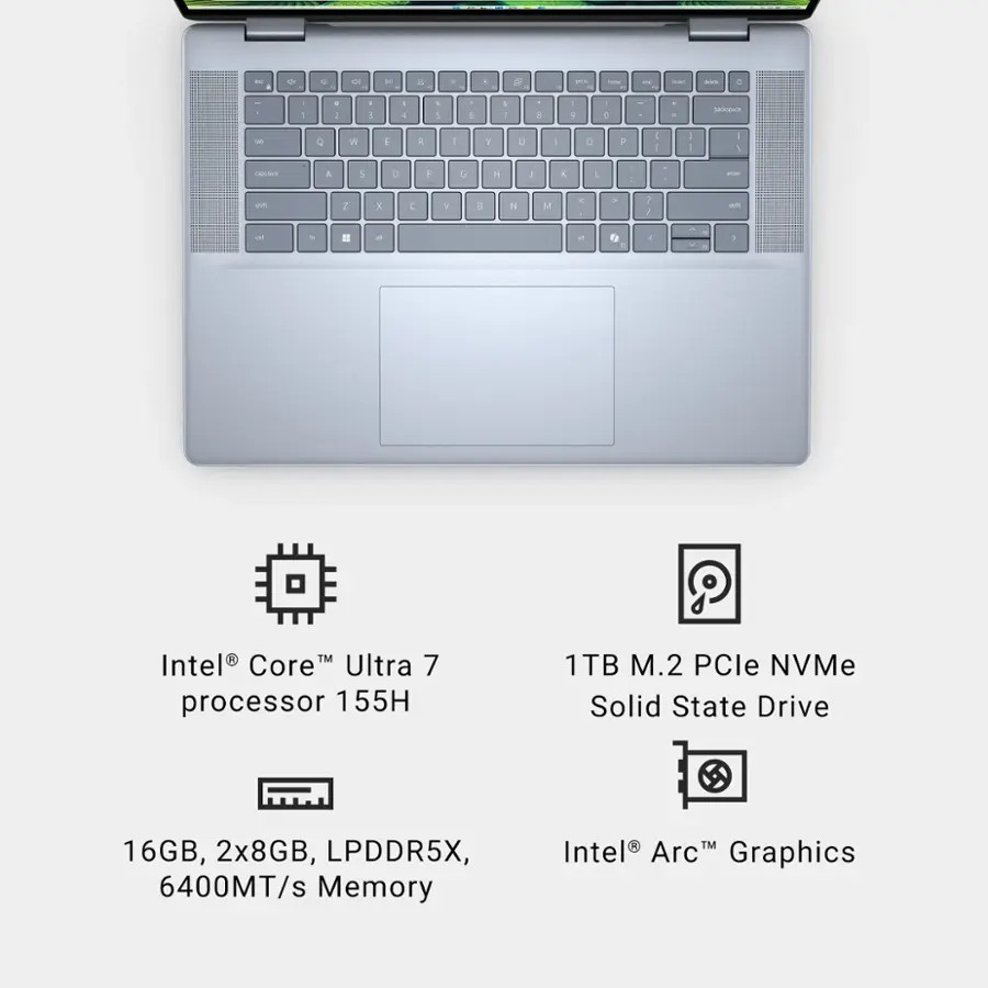 Dell – Inspiron 2-in-1 16” LED FHD Touch Intel Core Ultra 7 155H 16GB 1TB SSD