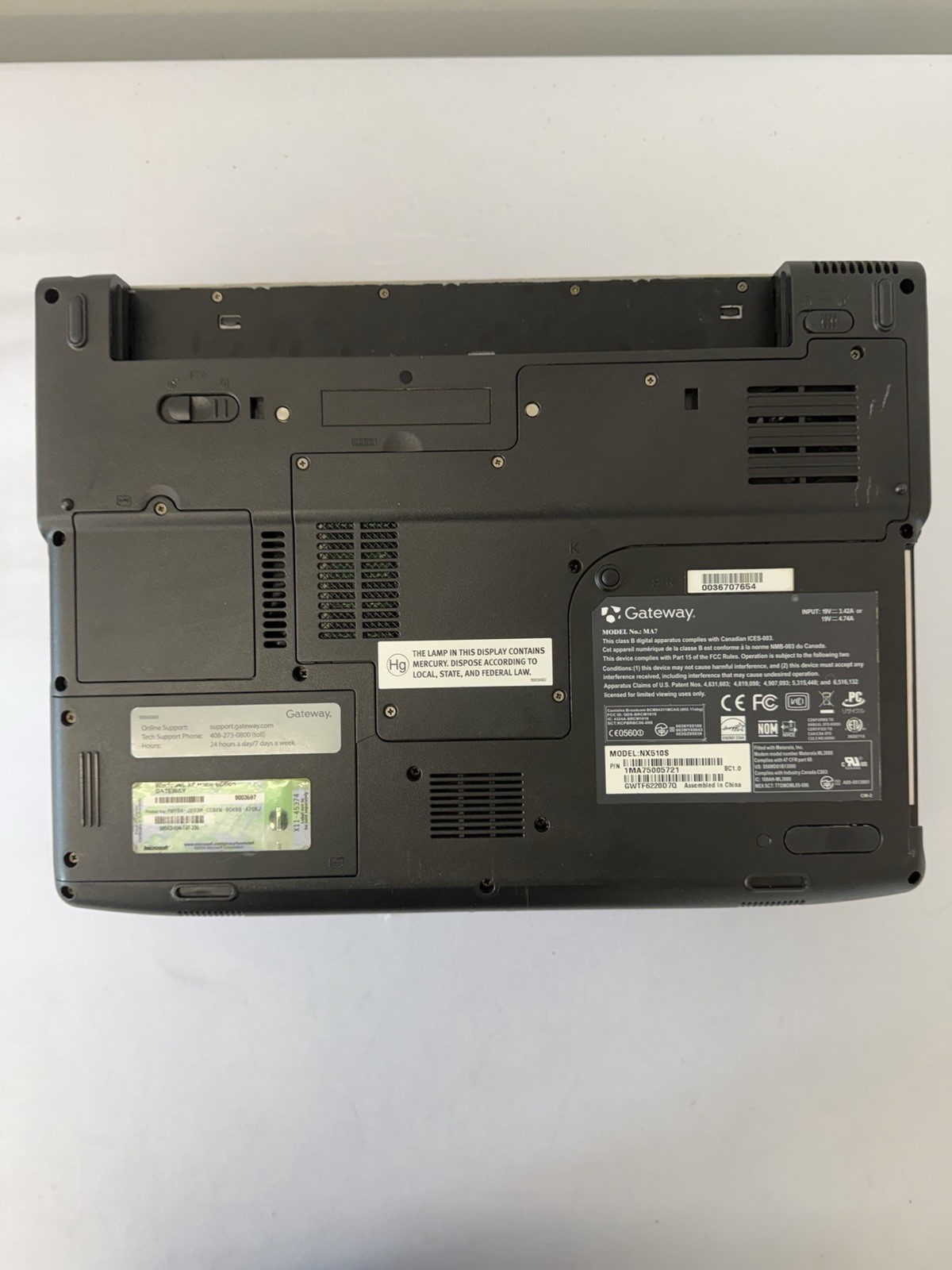 Gateway MA7 Laptop – Intel Celeron M – RAM 3GB – Read Des