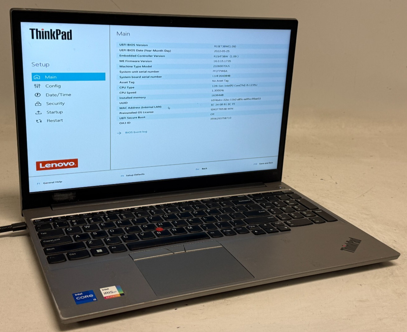 Lenovo ThinkPad E15 15.6″ (i5-1235u 1.30GHz – 8GB RAM – NO OS/HDD)