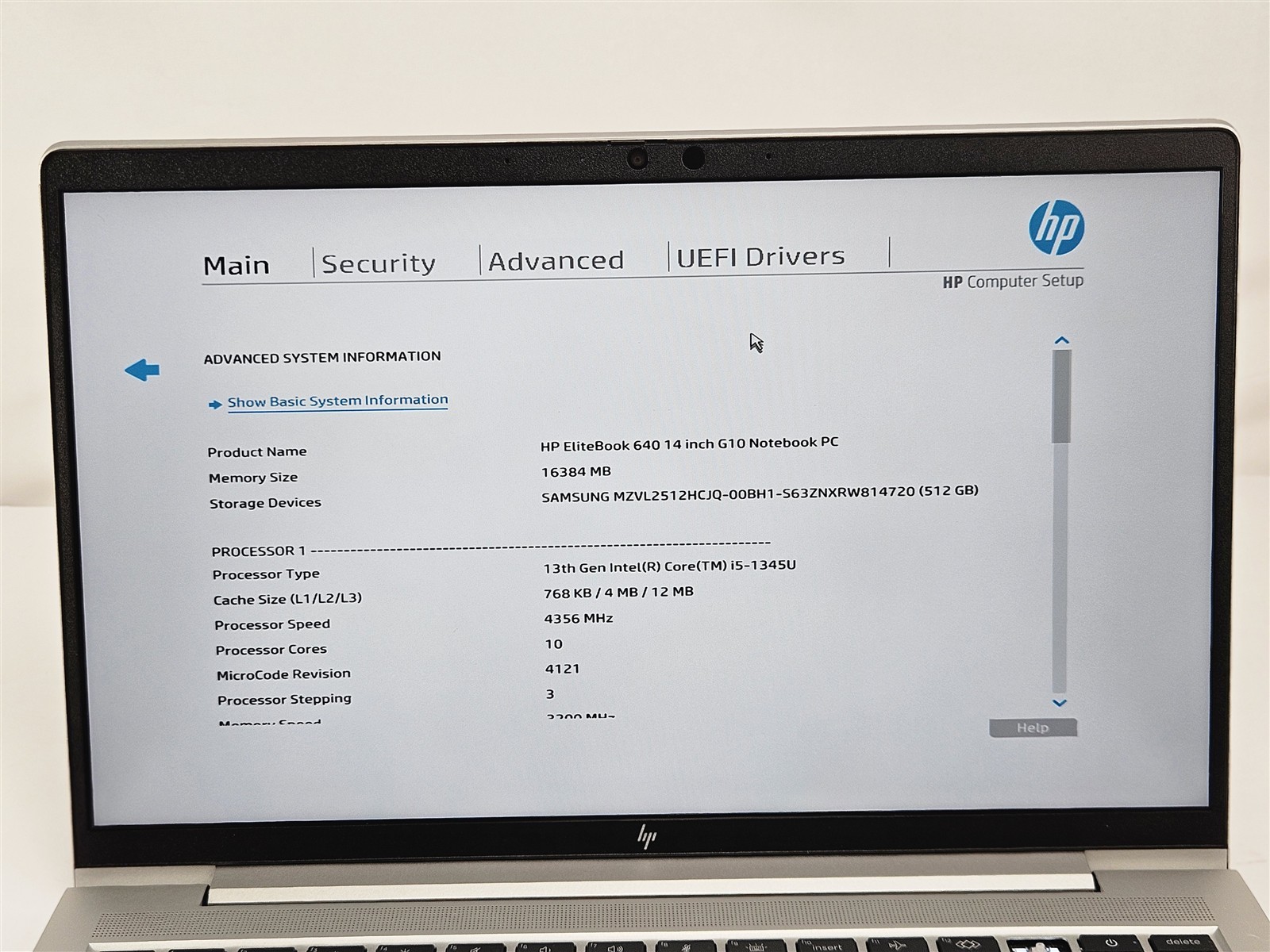 HP 14″ EliteBook 640 G10 i5-1345U 16GB RAM 512GB SSD Intel Iris Xe No OS