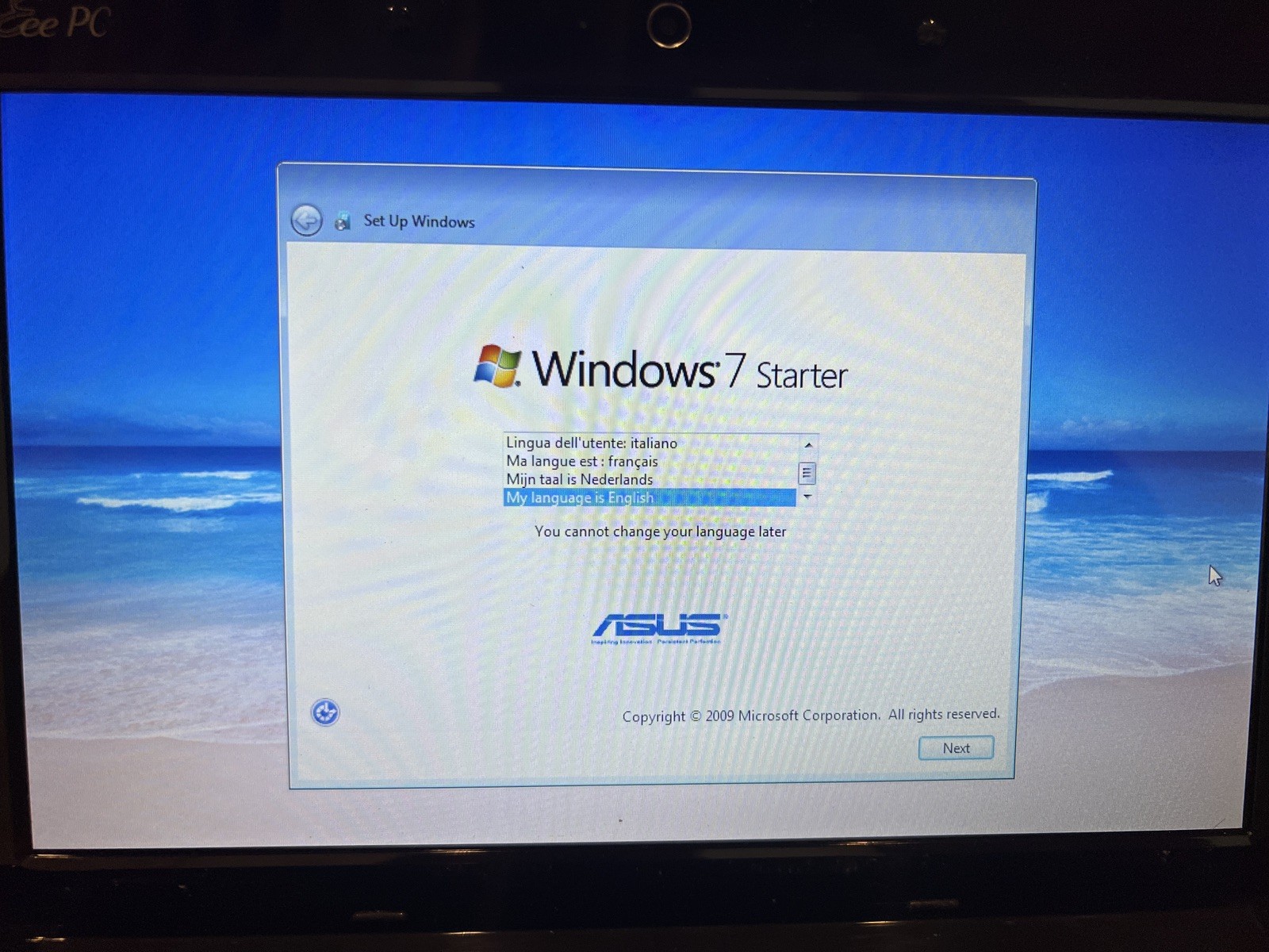 ASUS Eee PC 1005HAB Netbook Black Atom N270 1GB RAM 160GB HDD Win 7 Works Clean