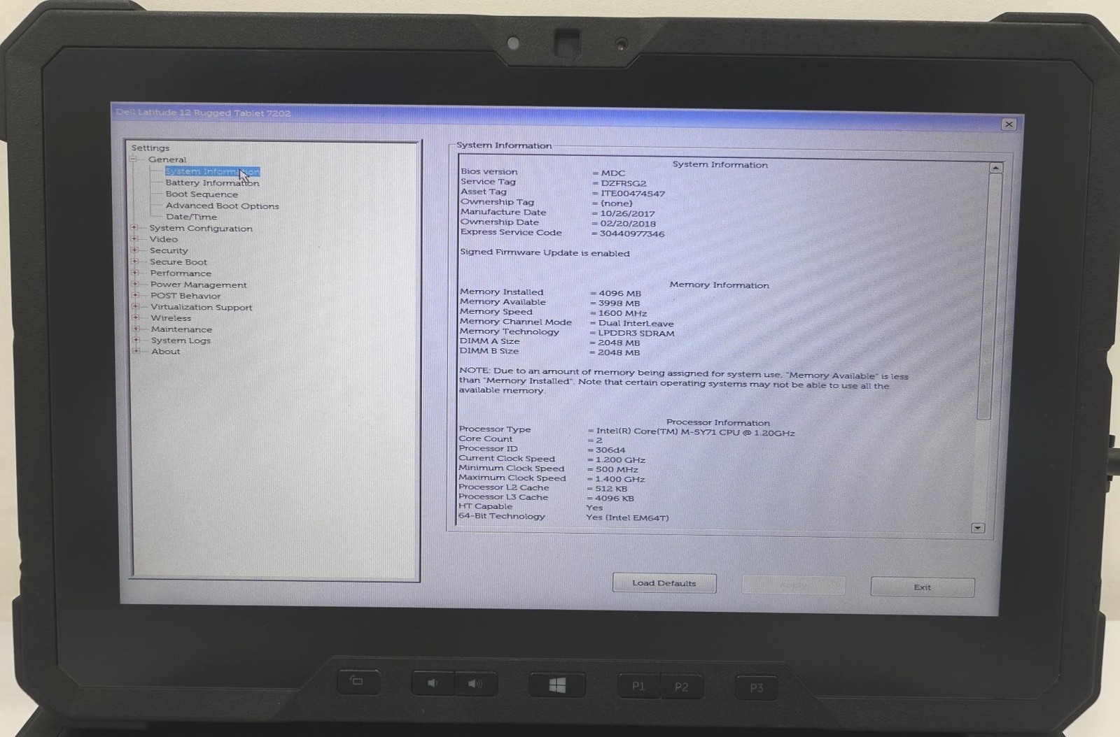 Lot 3 Dell Latitude 12 Rugged Tab 7202 11.6″ Core M-5Y71 1.20GHz 8GB No SSD