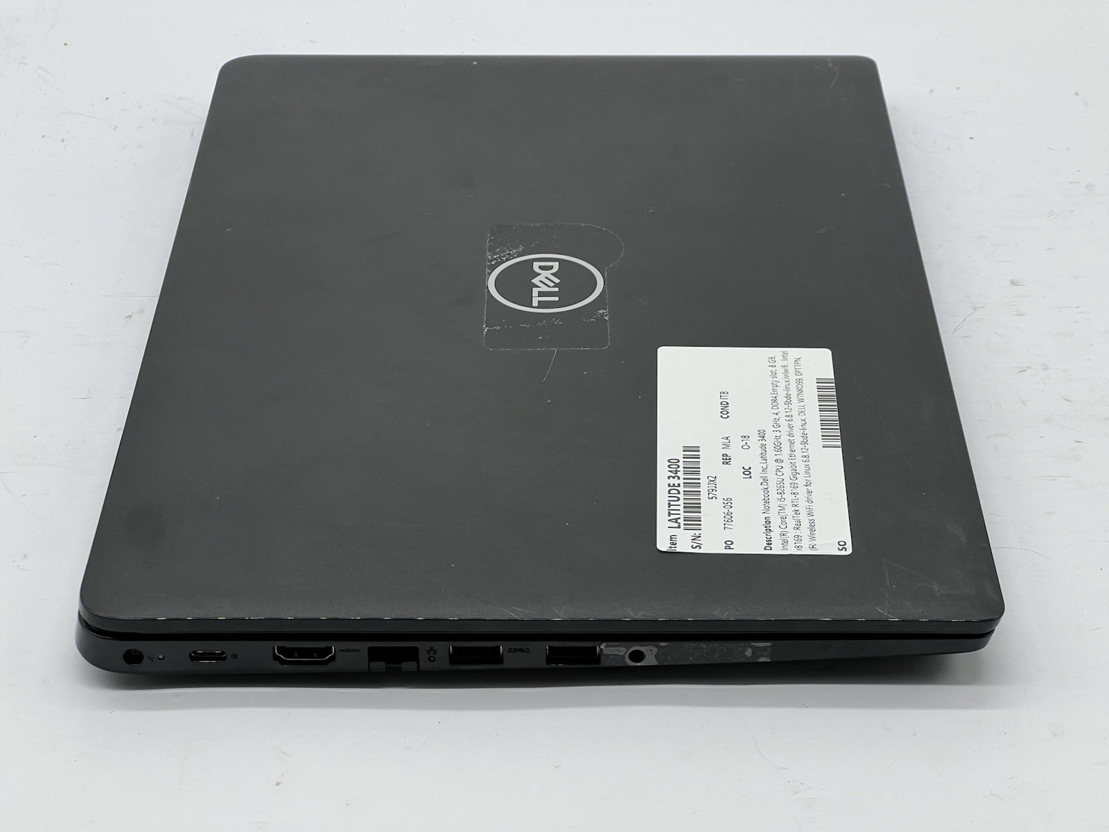 Dell Latitude 3400, i5-8265U CPU, @ 1.60GHz, 8GB RAM-No HDD/OS/Charger