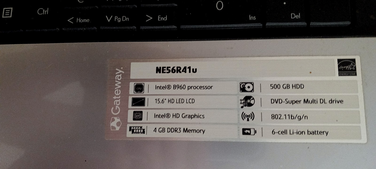 Gateway NE56Ru Laptop
