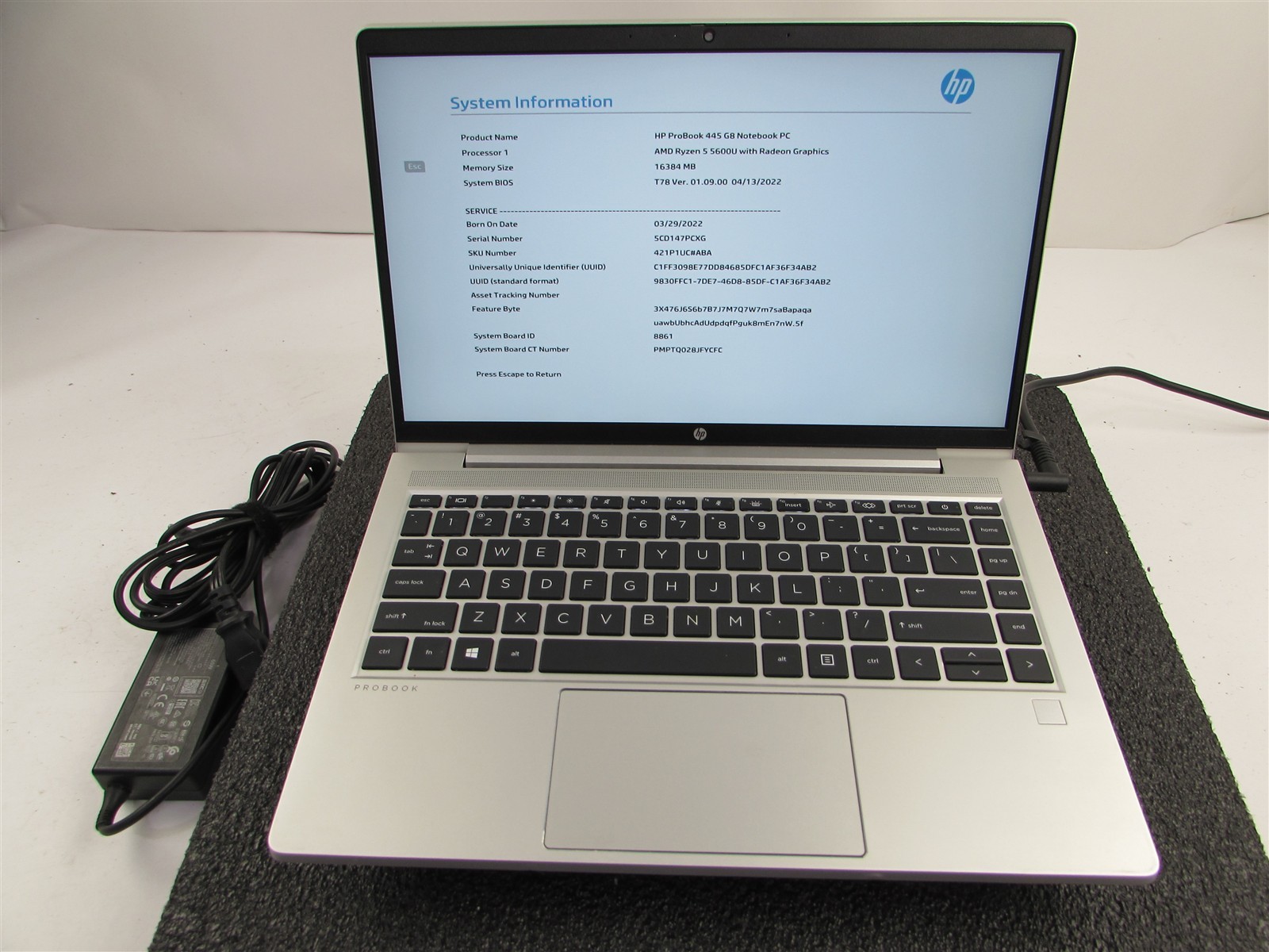 HP PROBOOK 445 (G8) FHD AMD RYZEN 5 5600U 512GB SSD 16GB RAM AMD GPU WIN 11 PRO