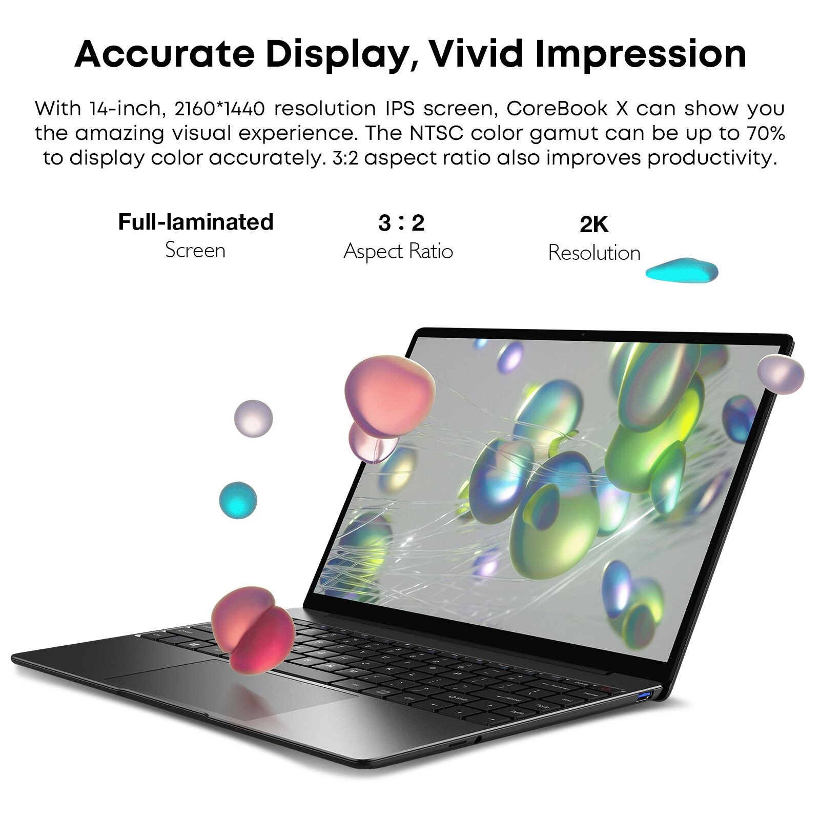 CHUWI 14.1in 4.1Ghz CoreBook X Inte core i3-1215U Windwos 11 Laptop 8G 512G
