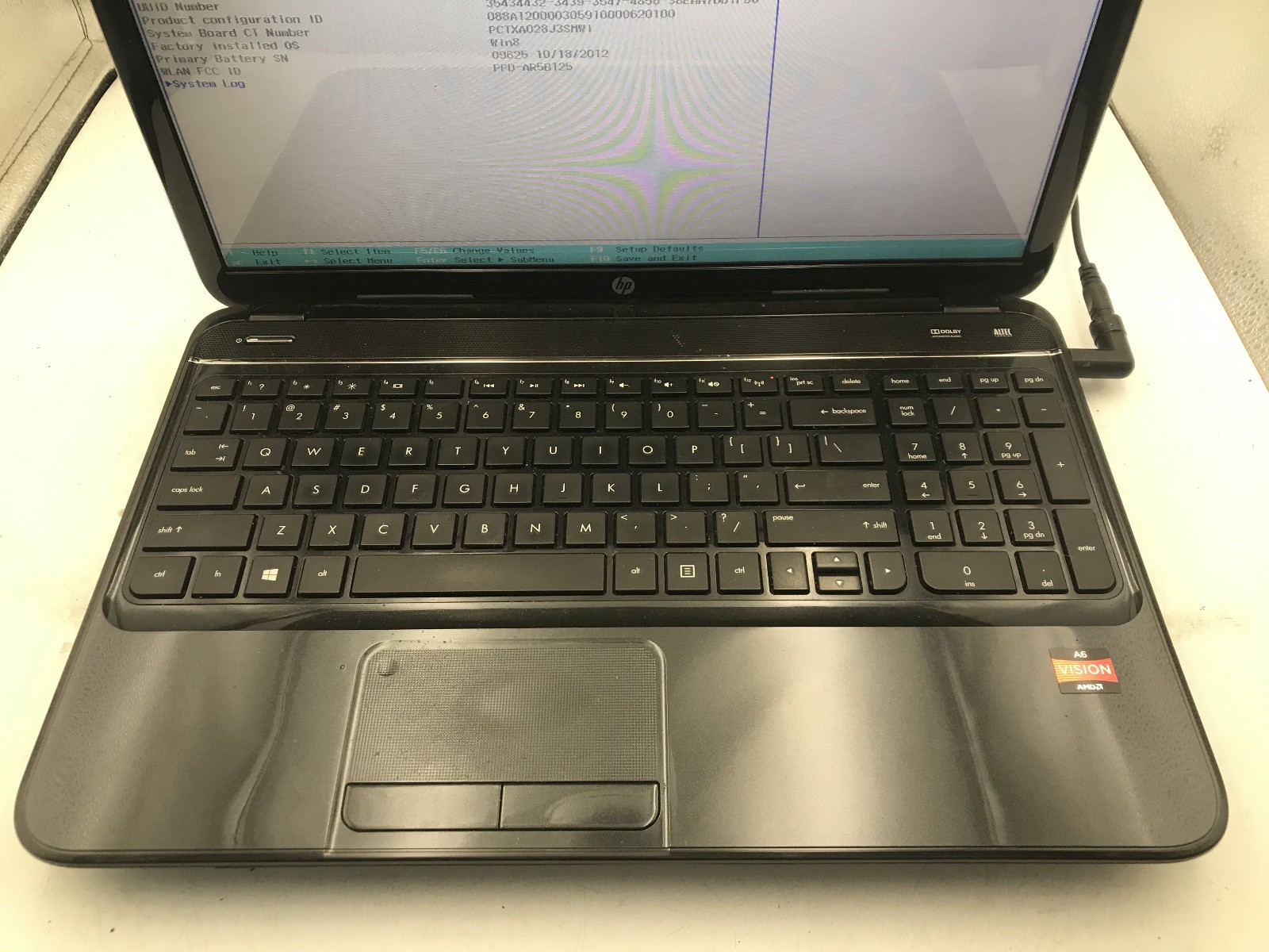 HP PAVILION G6 2320DX – BOOTS TO BIOS – AMD A6 4400M – 4GB RAM – READ DESC – BB!