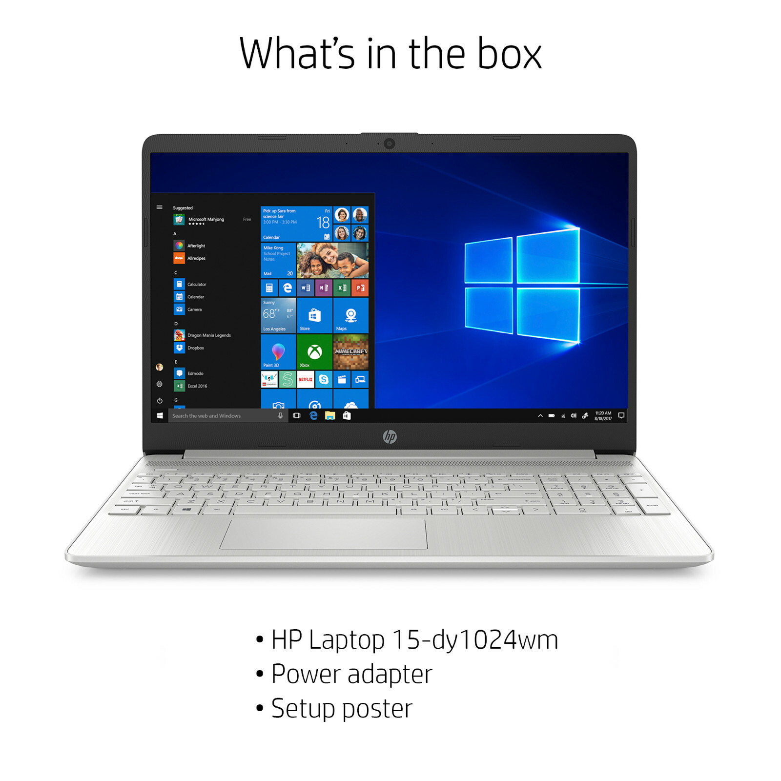 HP 15.6″ HD Laptop Intel 10th Gen i3-1005G1 4GB RAM 128GB SSD Windows 10 Home