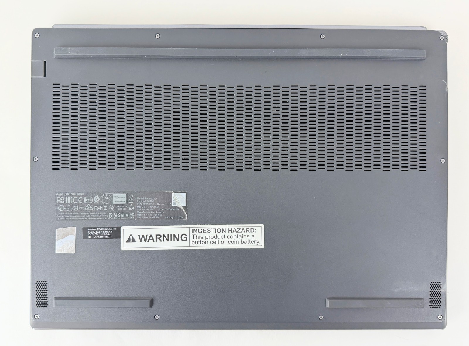Lenovo Legion 5 16IRX9 16″ 2560×1600 i9-14900HX 32GB 1TB SSD RTX 4060 W11H