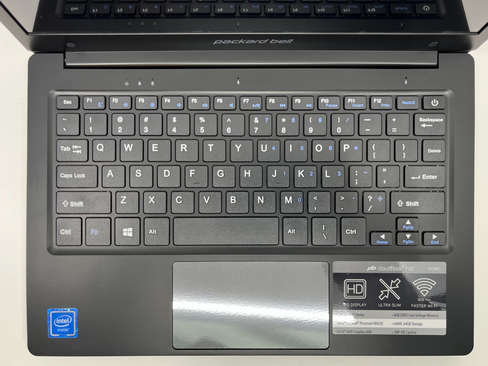 Packard Bell N11260 cloudBook Laptop 11.6″ 64GB 1.10GHz 4GB RAM No Battery
