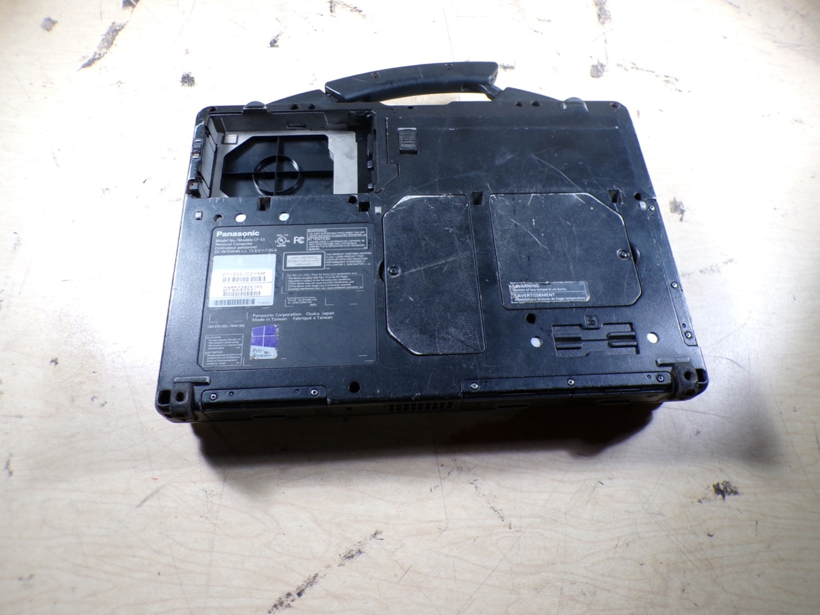 PANASONIC CF-53 I5 8GB RAM **UNTESTED **NO HD/ NO CADDIE/ NO OS/ NO CHARGER